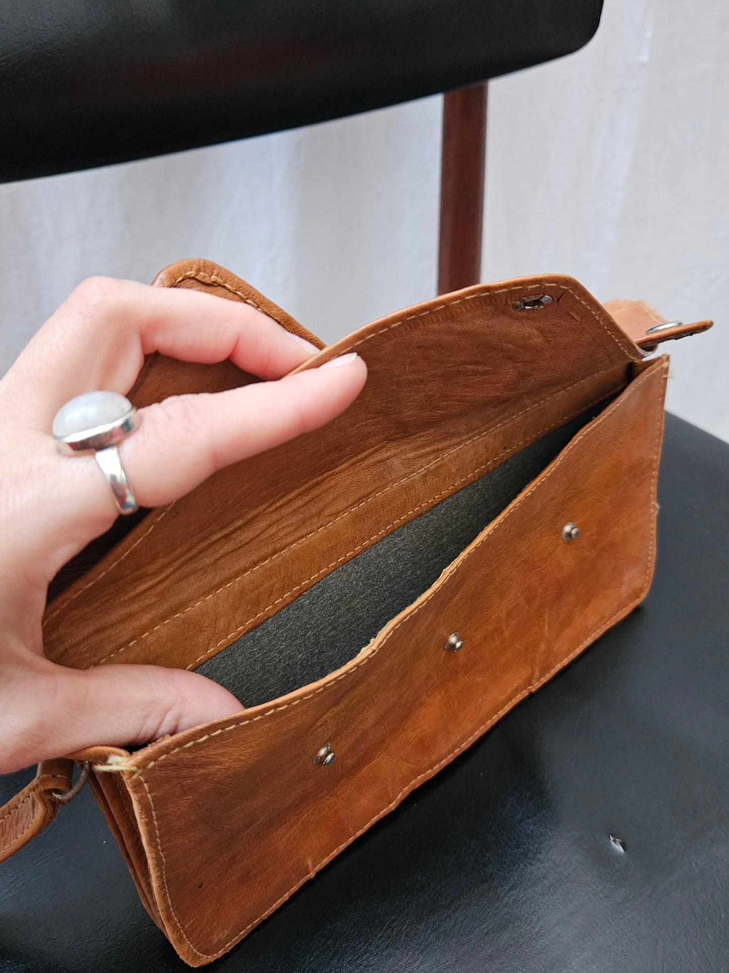 Pochette en cuir