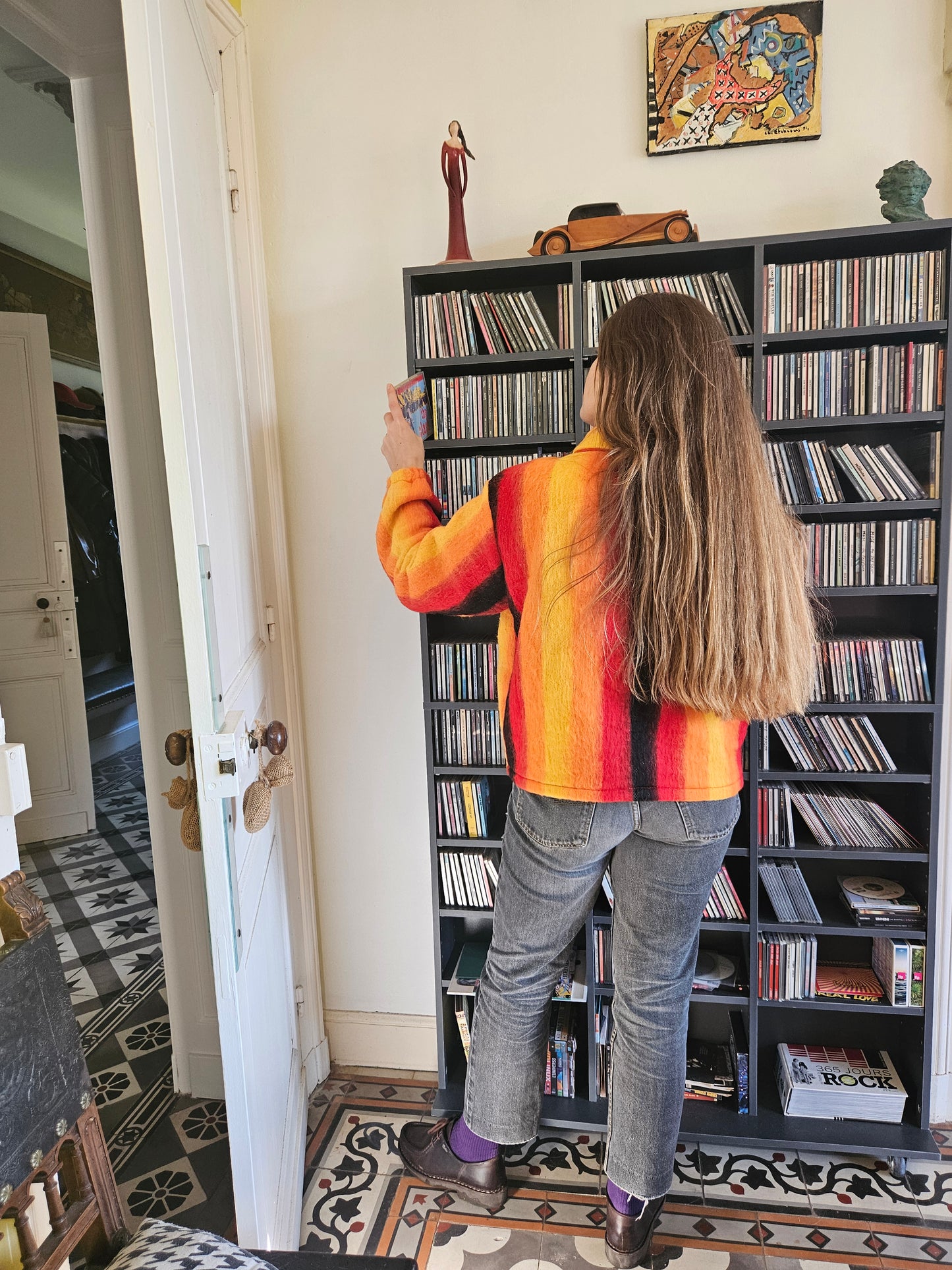 Veste couverture rayée