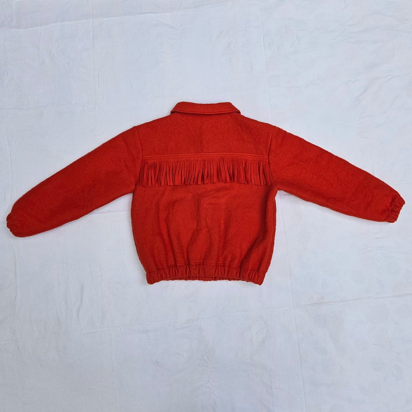 Veste couverture bomber à franges