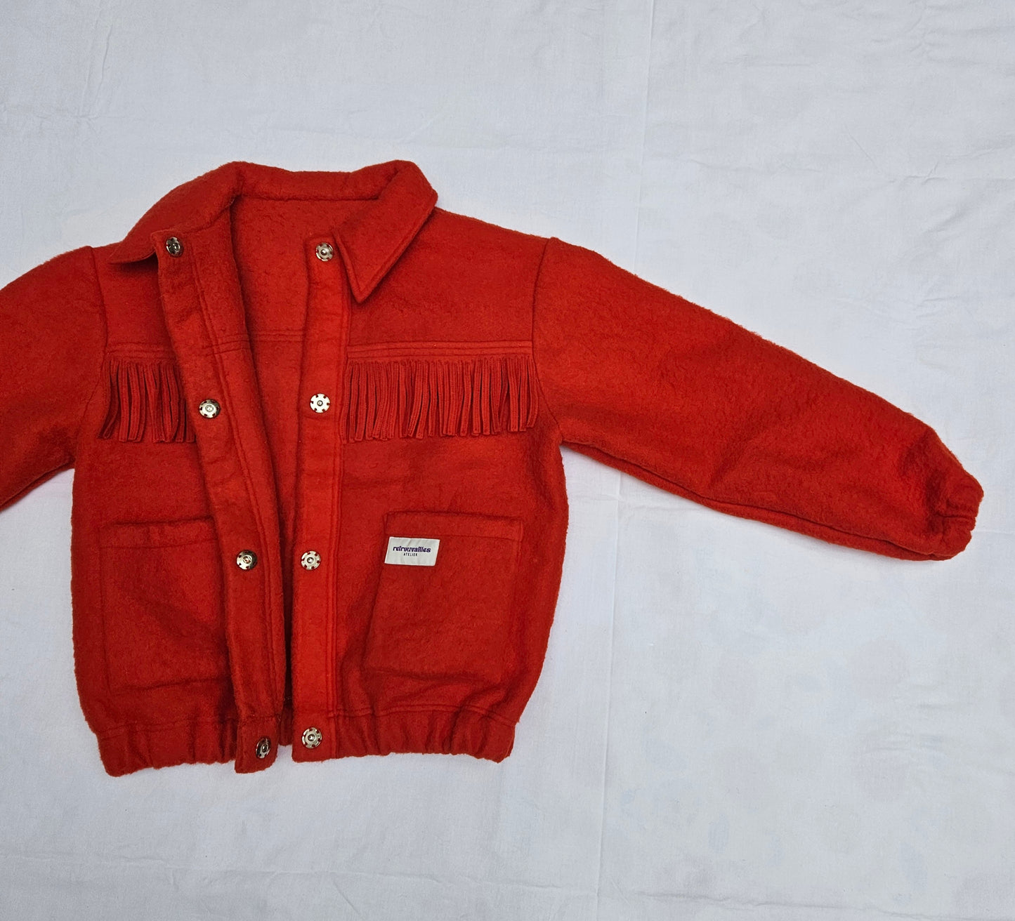 Veste couverture bomber à franges