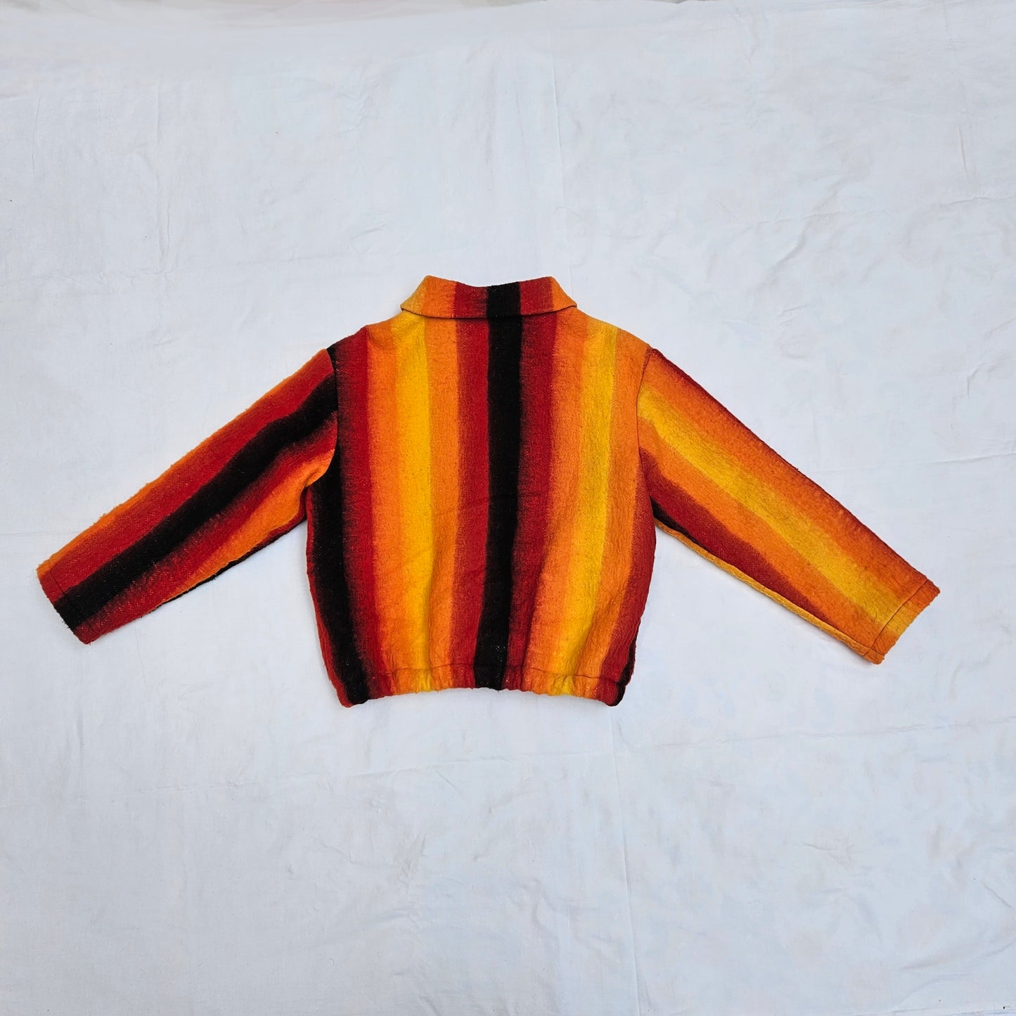 Veste couverture rayée bomber