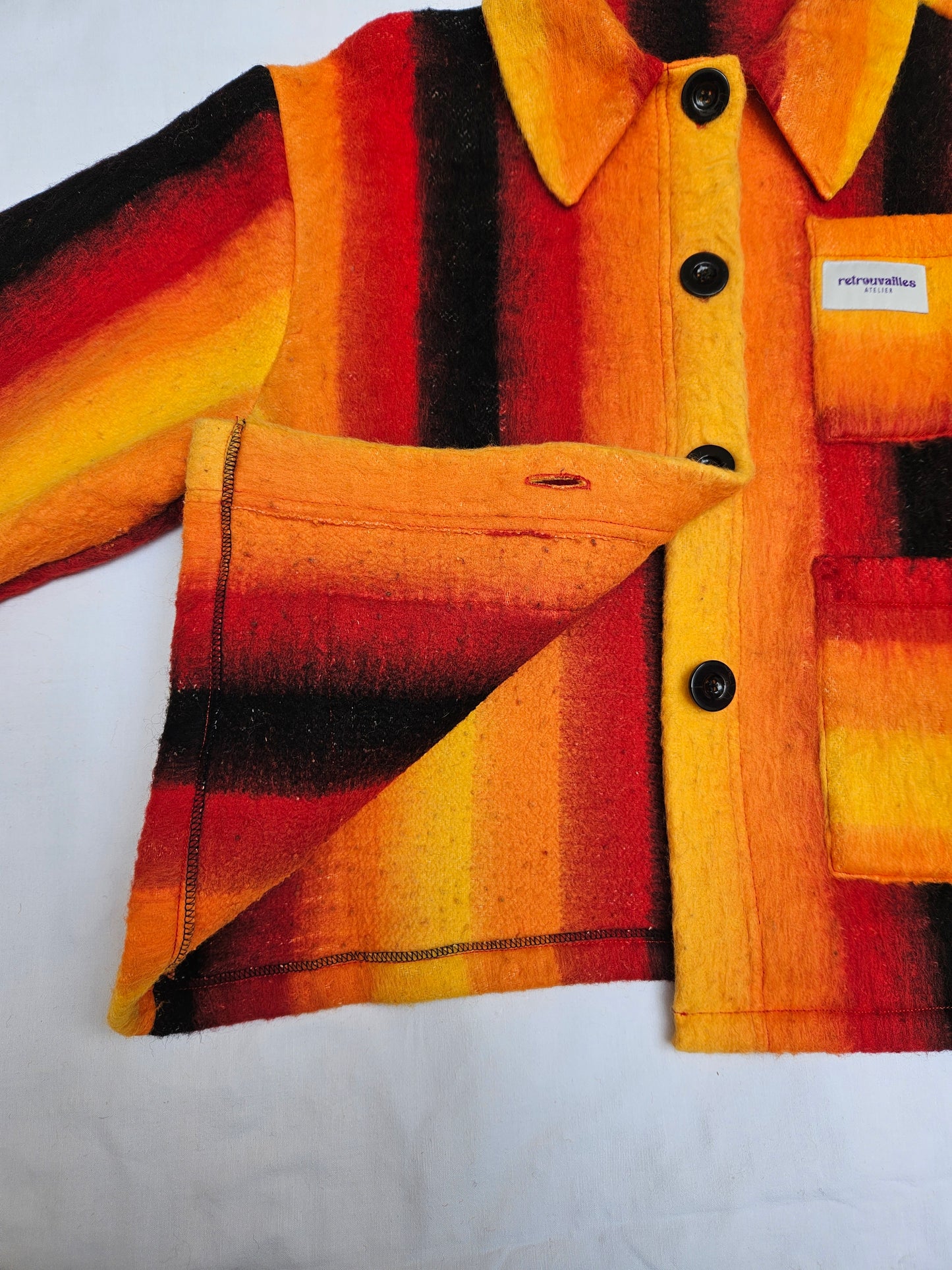 Veste couverture rayée