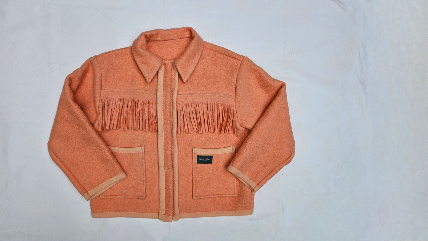 Veste couverture à franges