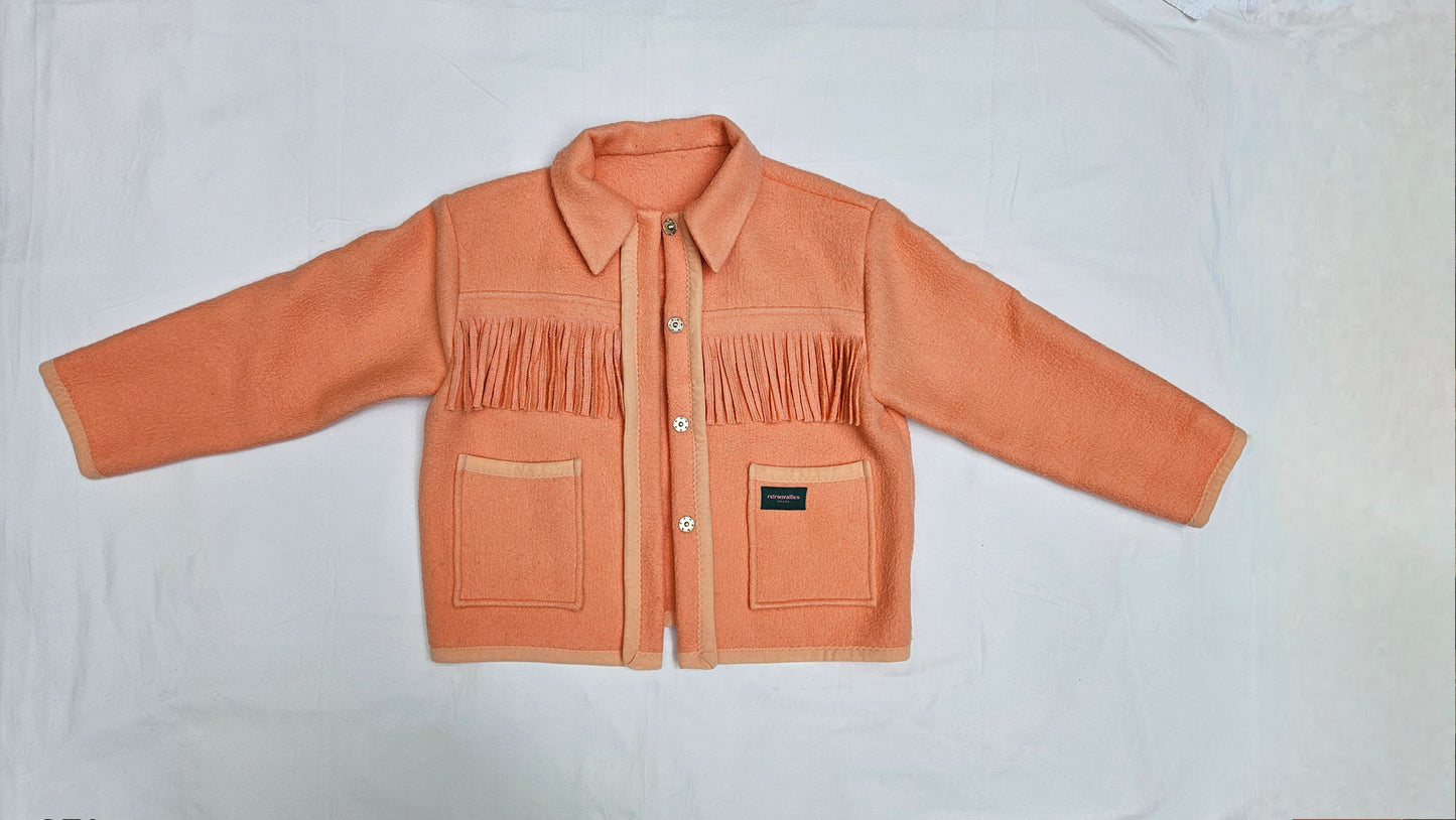 Veste couverture à franges
