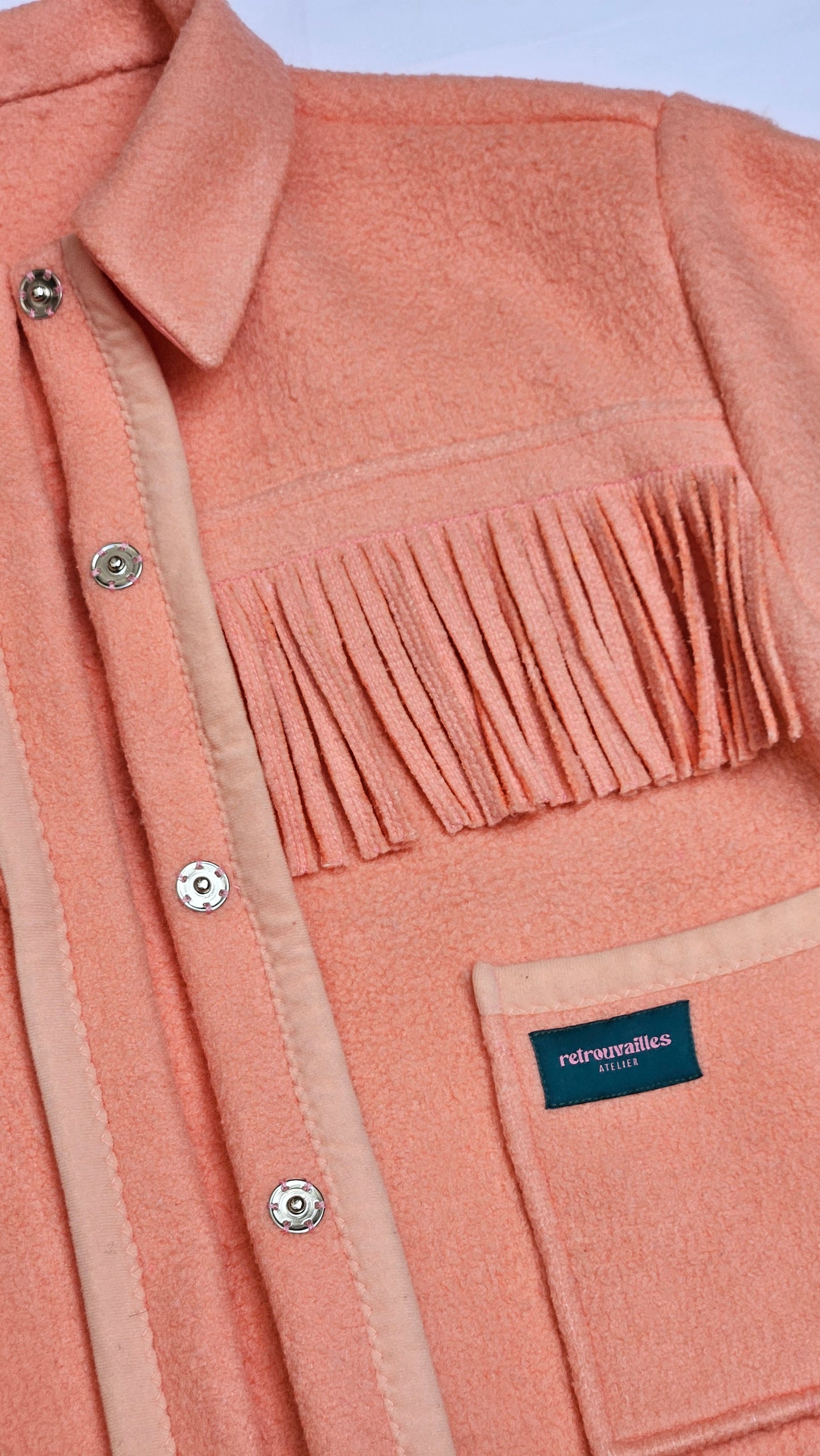 Veste couverture à franges