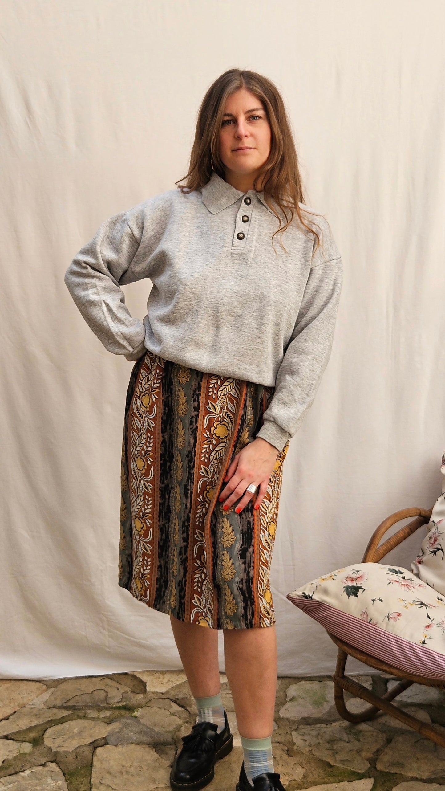 Sweatshirt col polo