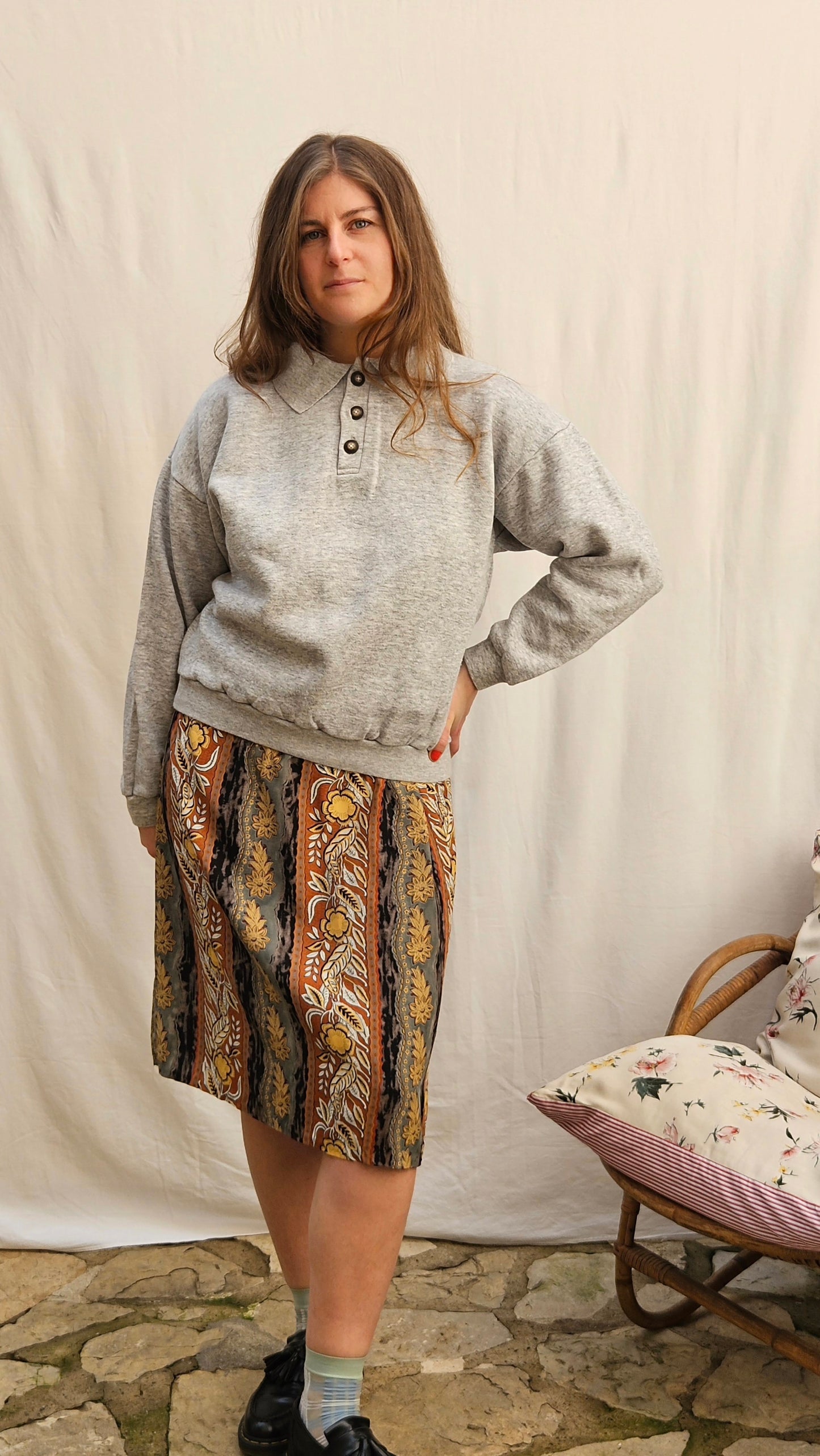 Sweatshirt col polo