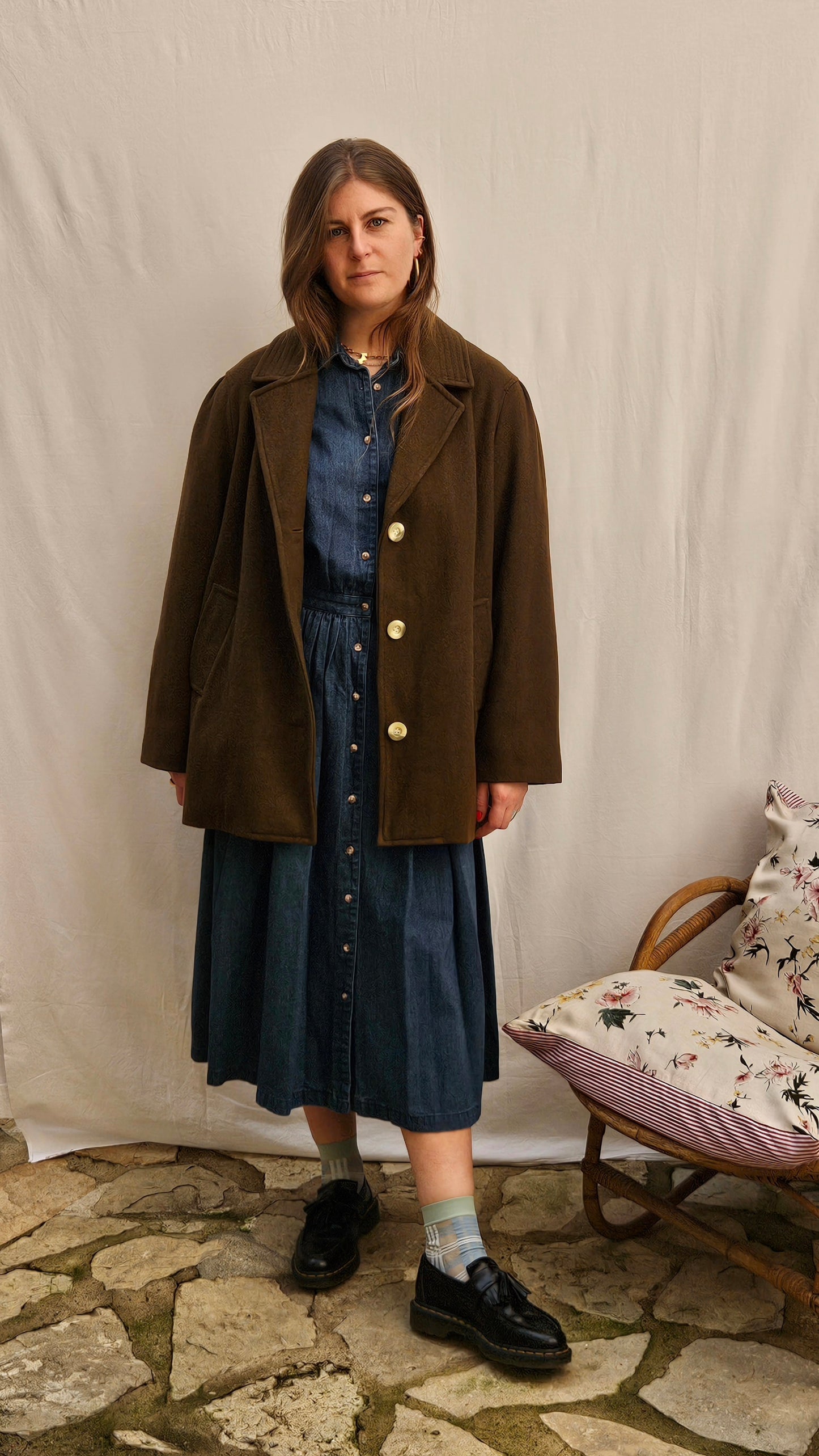 Veste kaki en laine