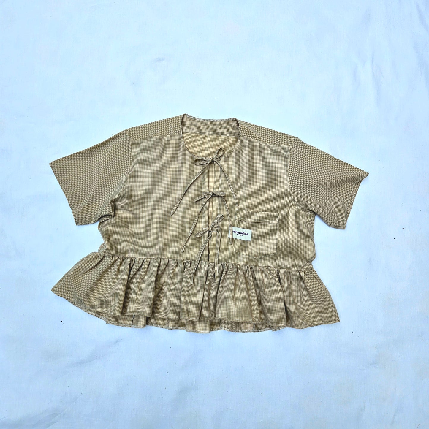 Blouse mini carreaux