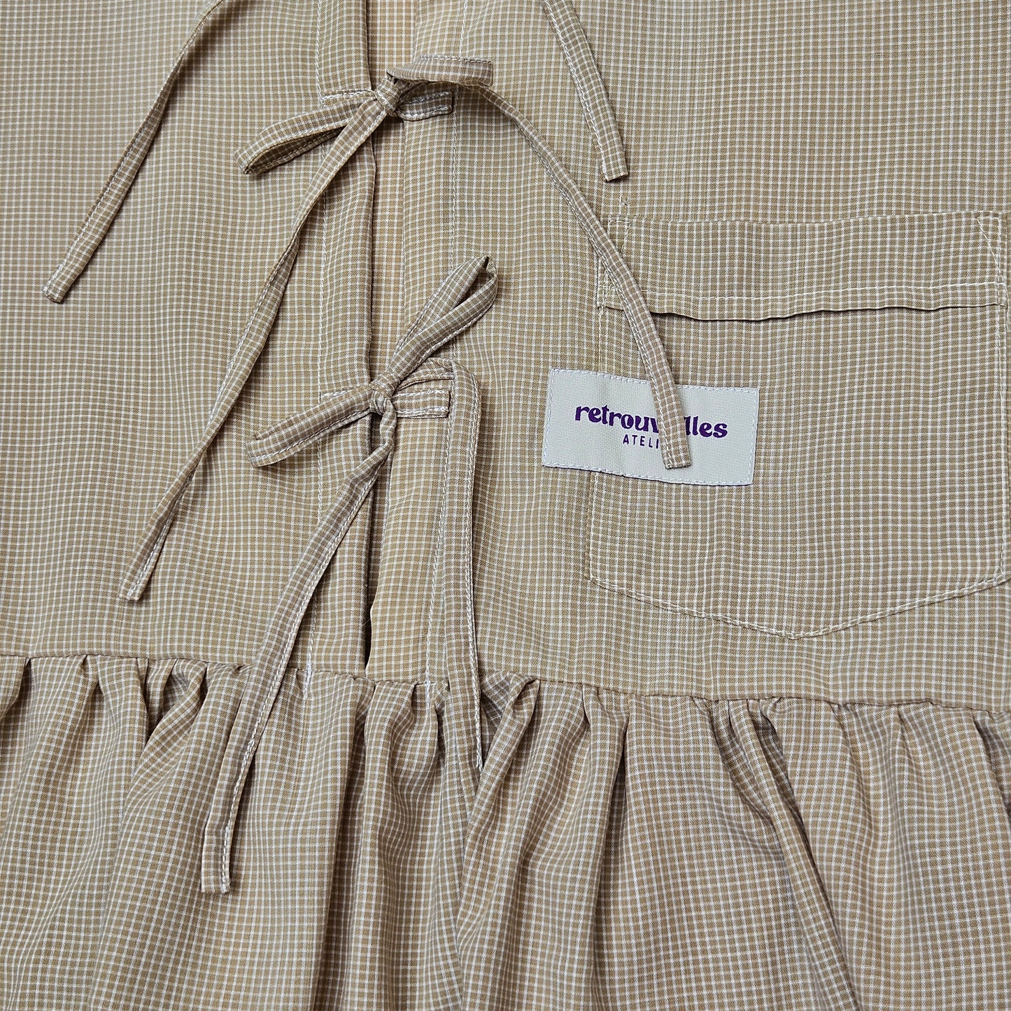 Blouse mini carreaux