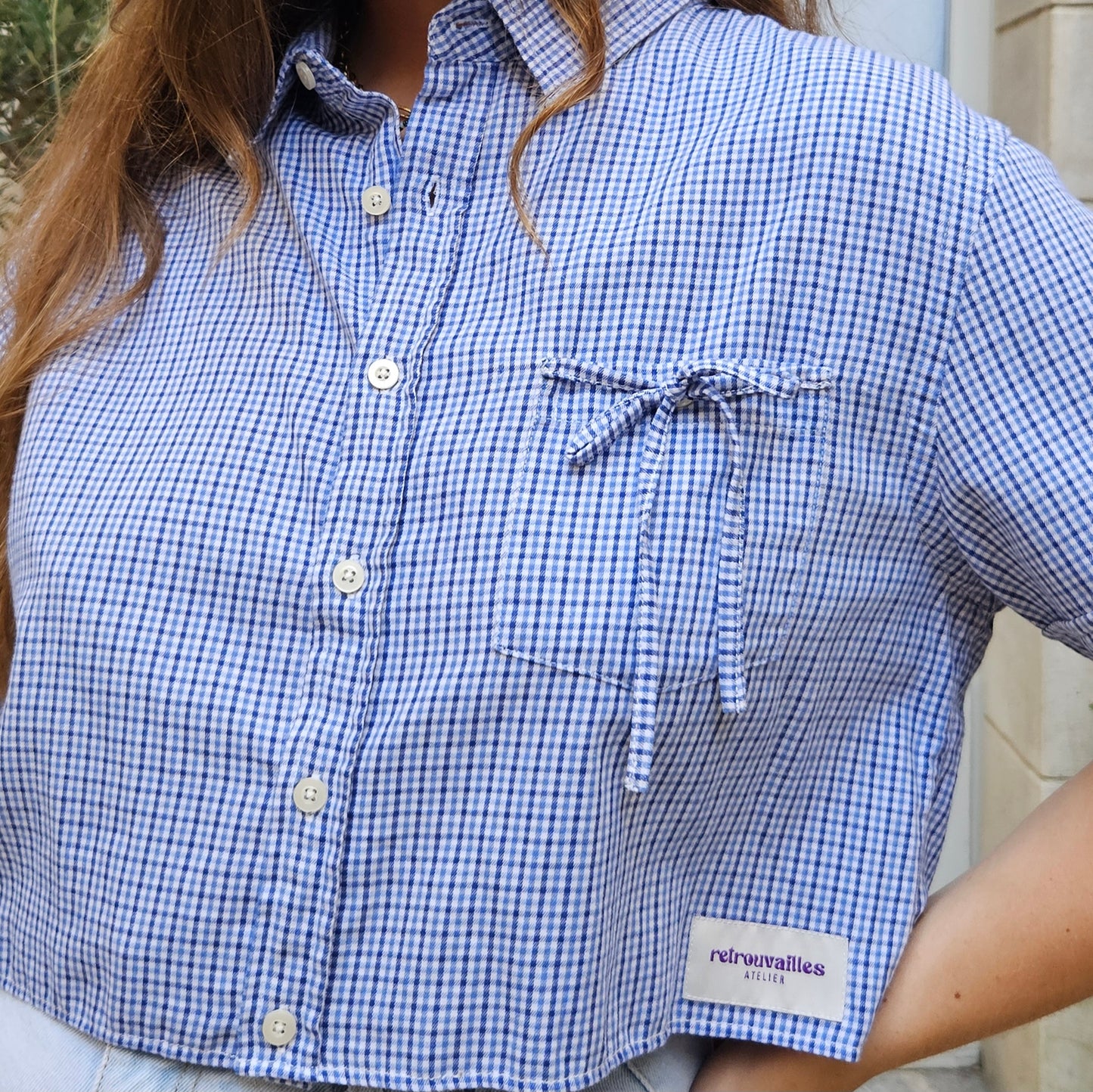 Blouse vichy dos nu