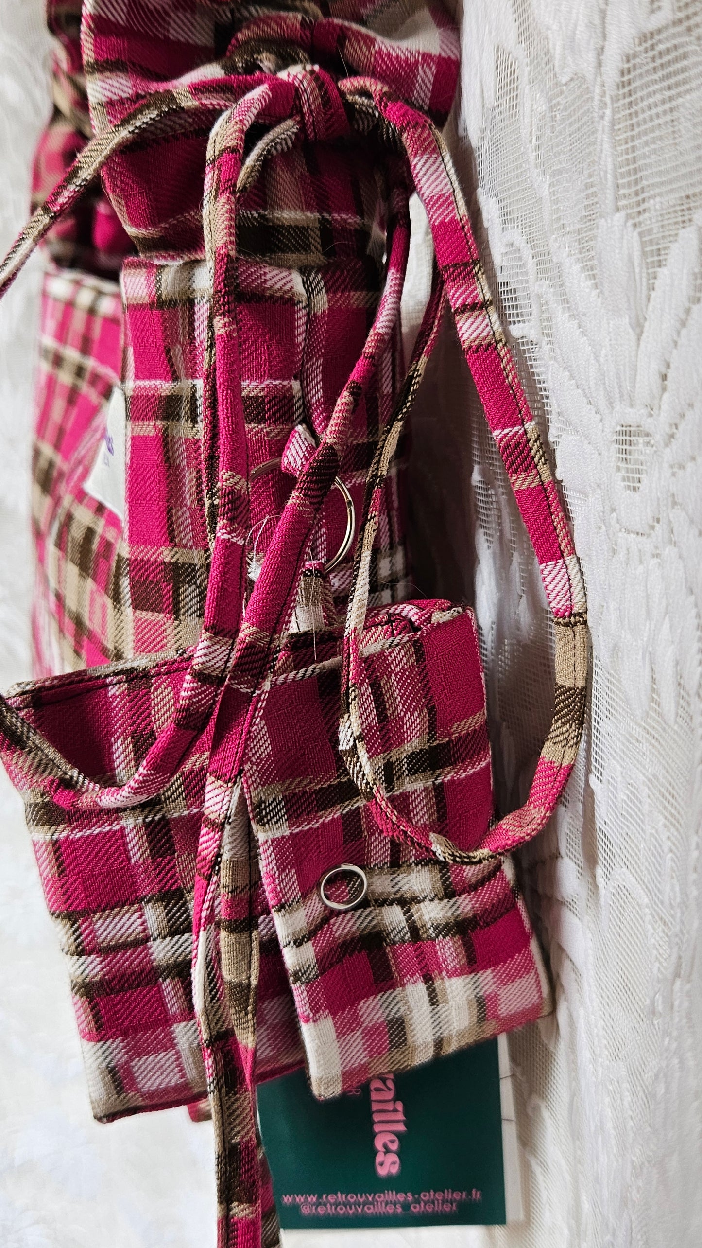 Sac 1 anse réglable tartan laine