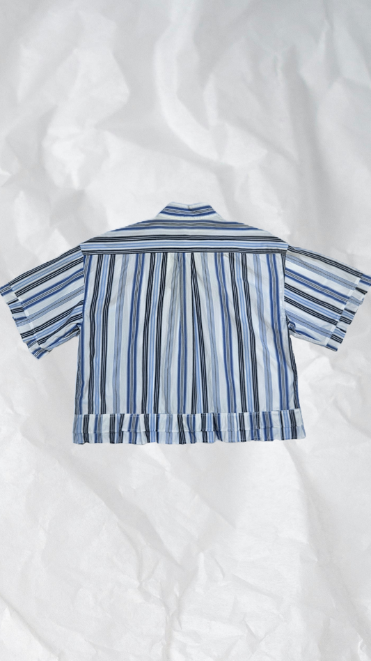 Blouse rayée plissée