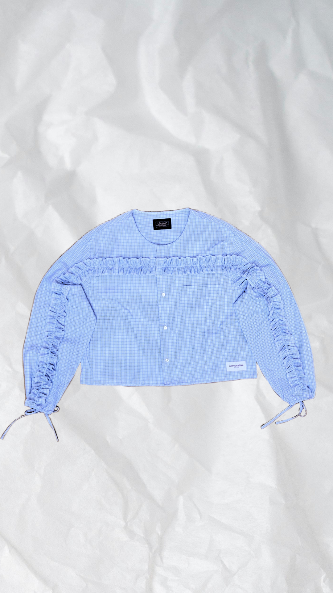 Chemise fronces froufrous