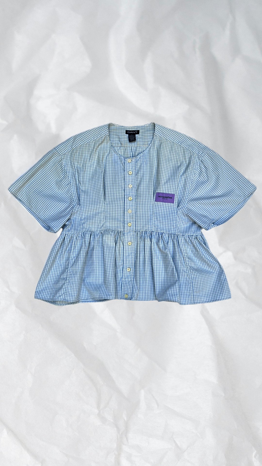 Blouse vichy dos mi-nu