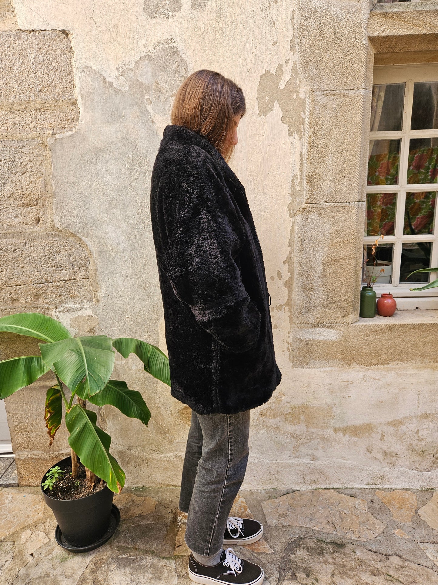 Manteau fausse fourrure