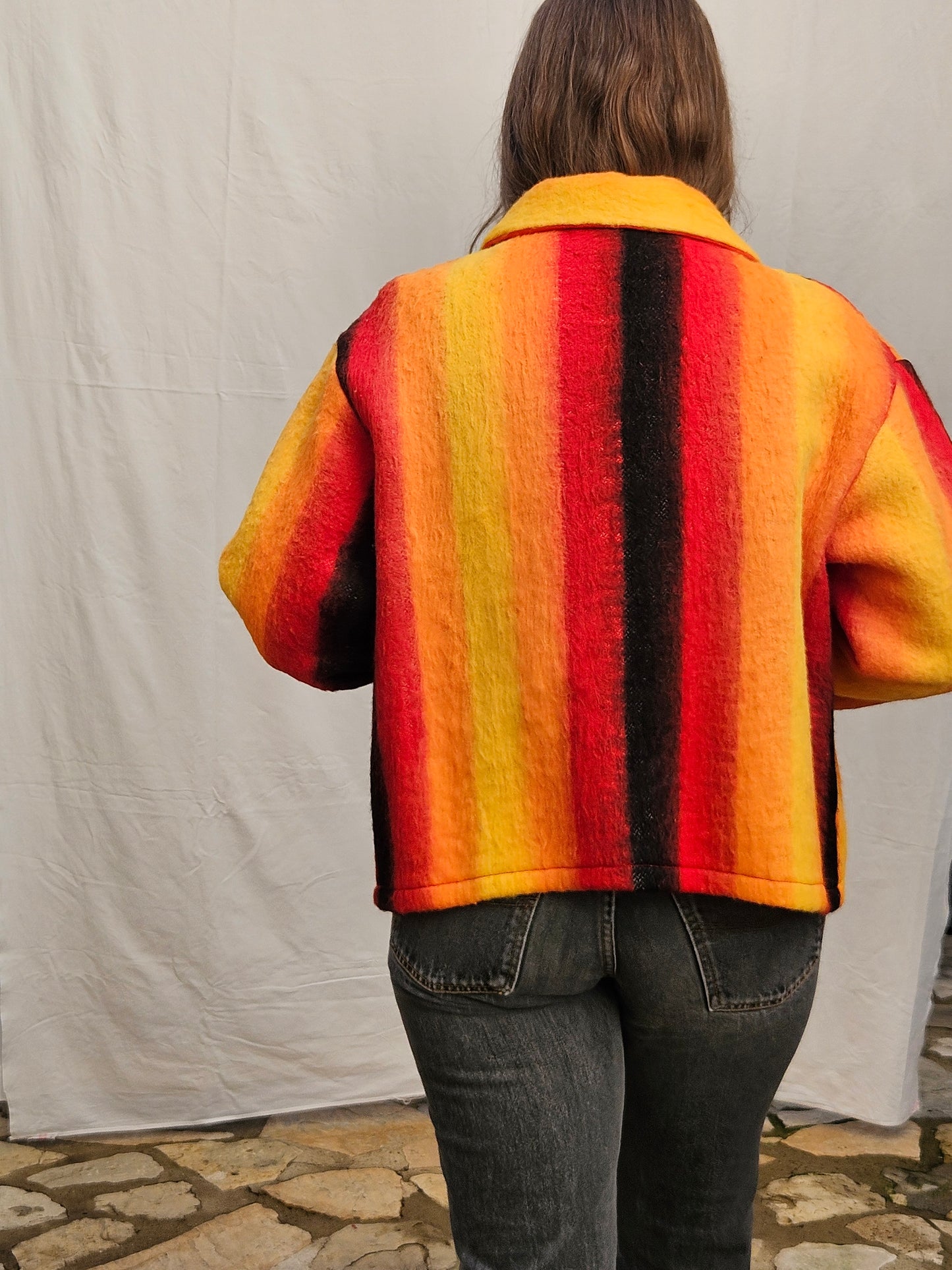 Veste couverture rayée