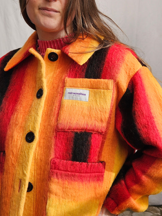 Veste couverture rayée