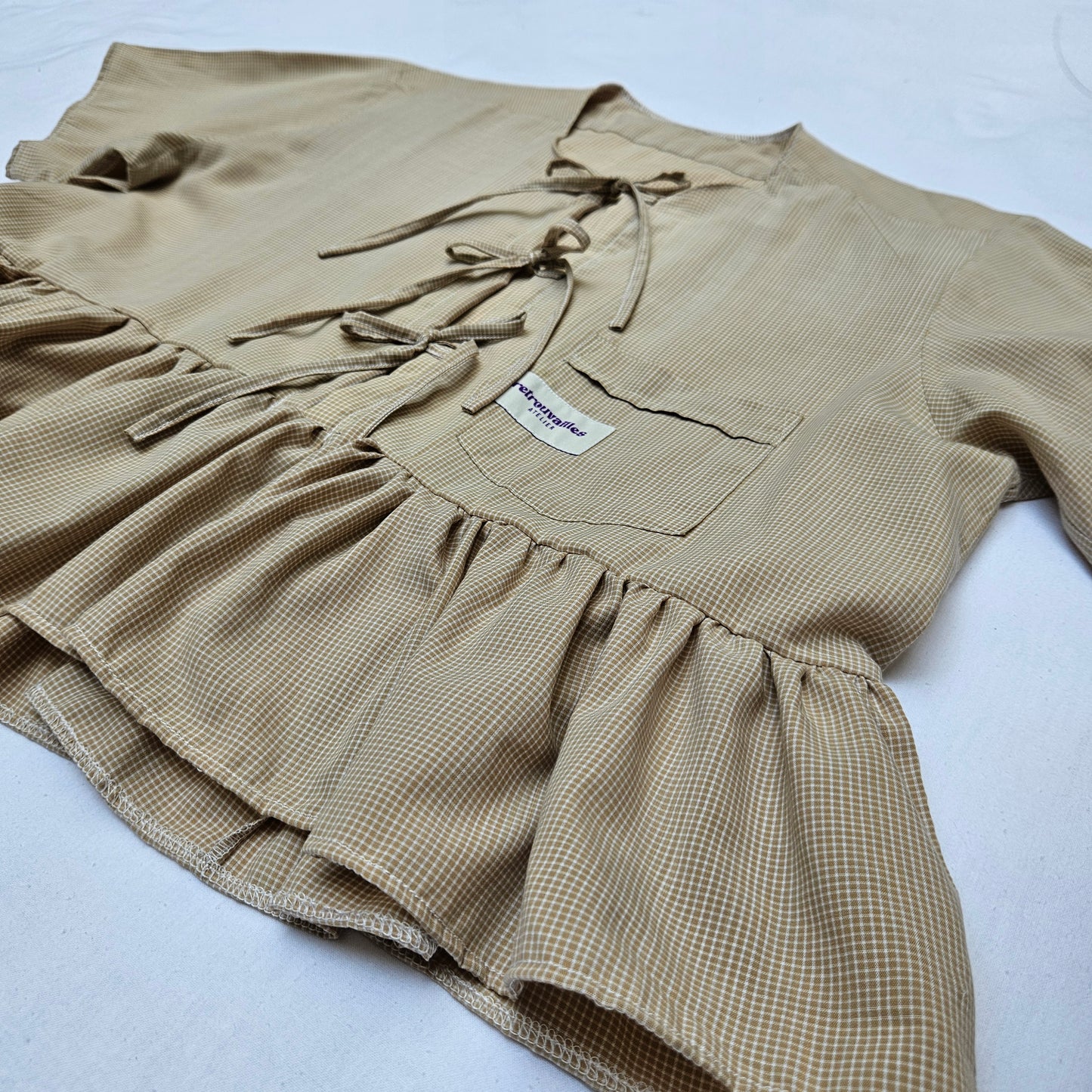 Blouse mini carreaux