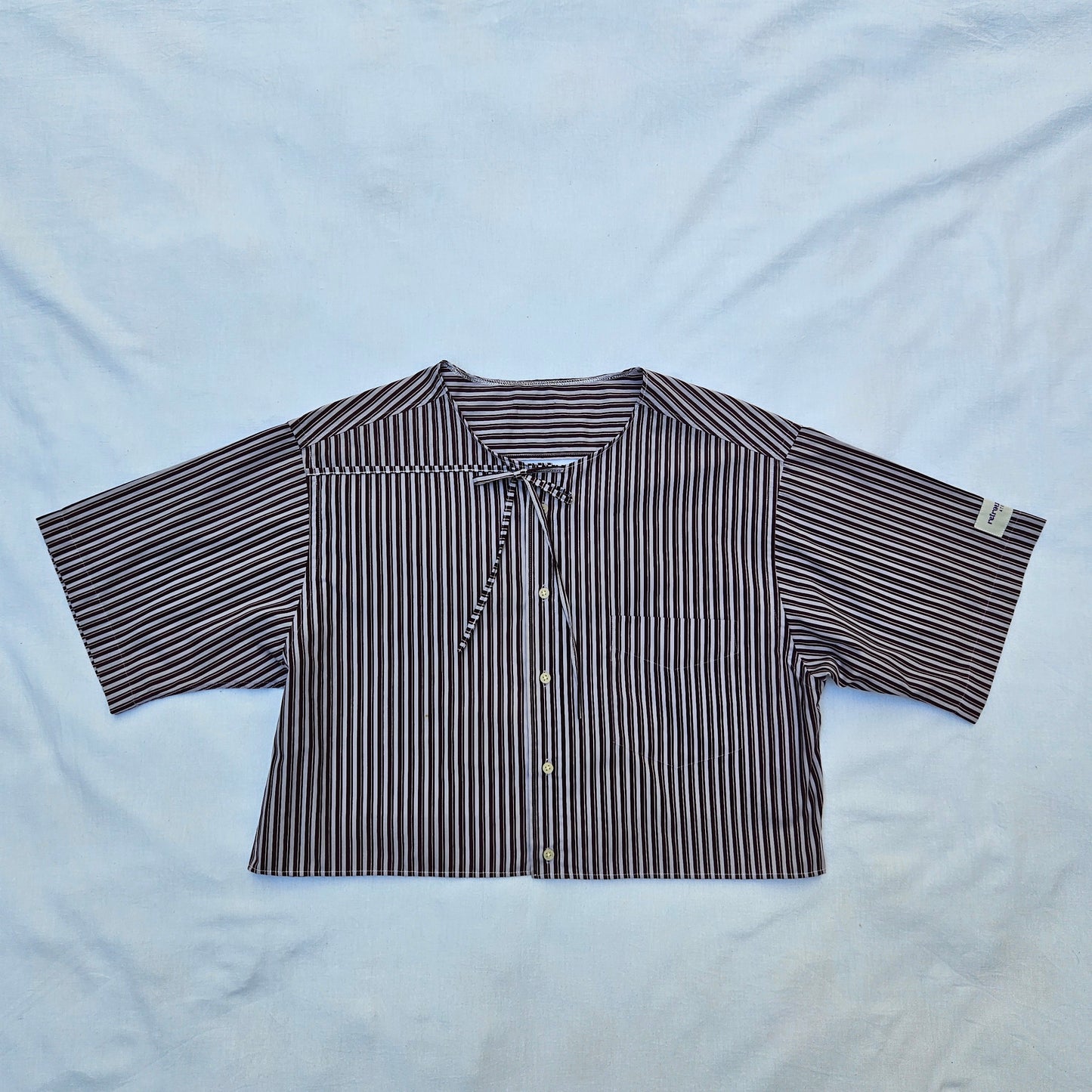 Blouse rayée dos nu