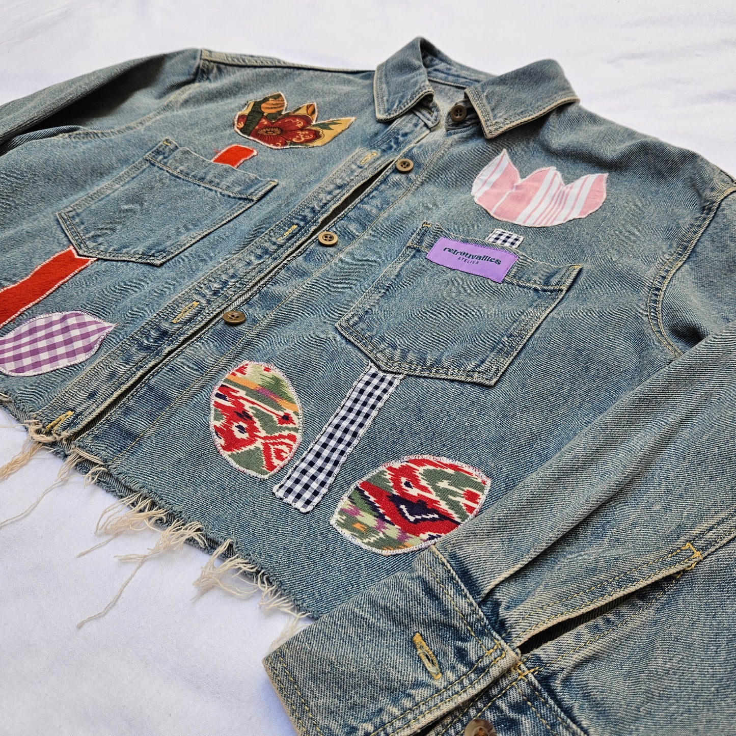 Veste en jean brodée