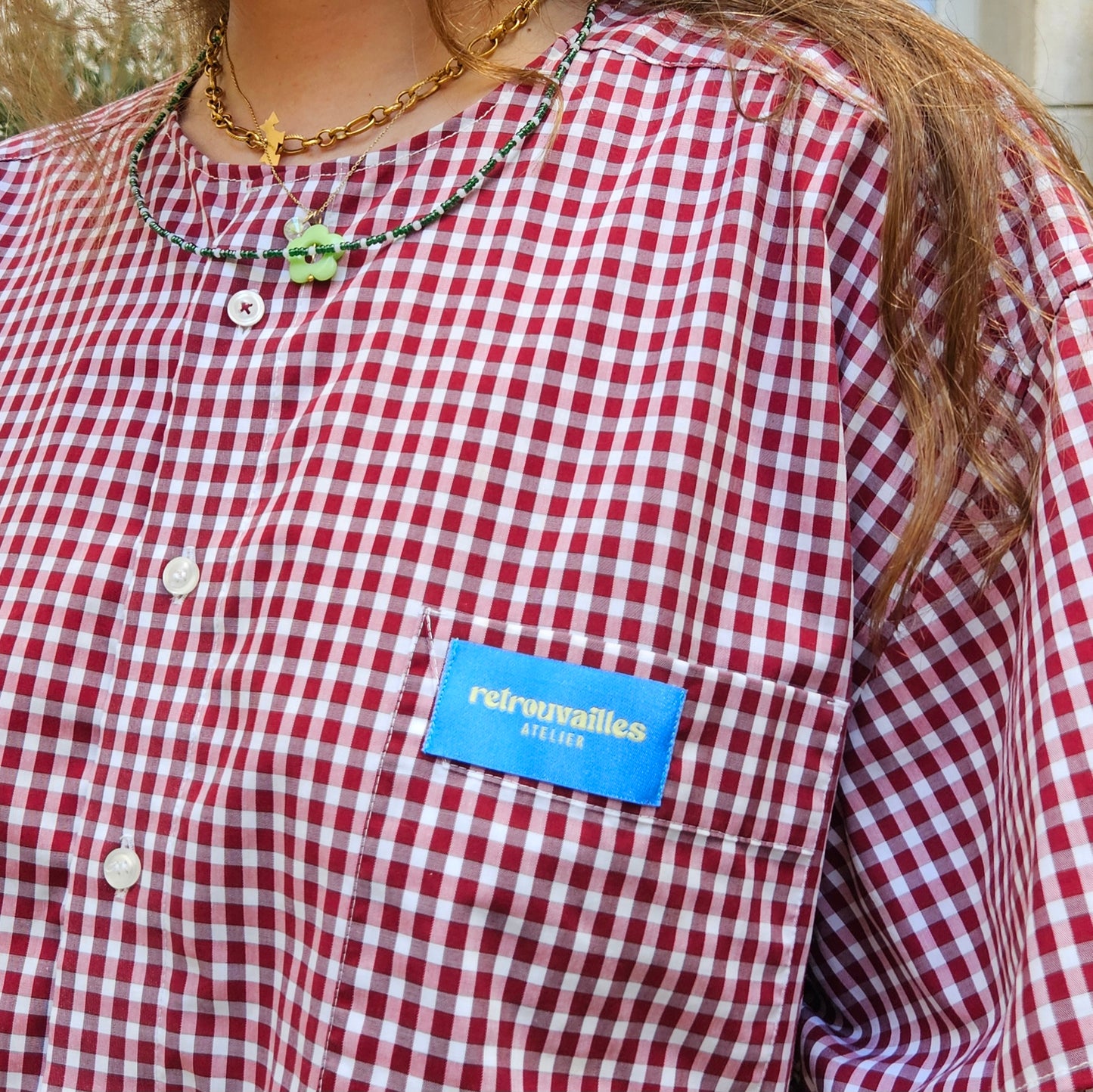 Blouse vichy dos nu