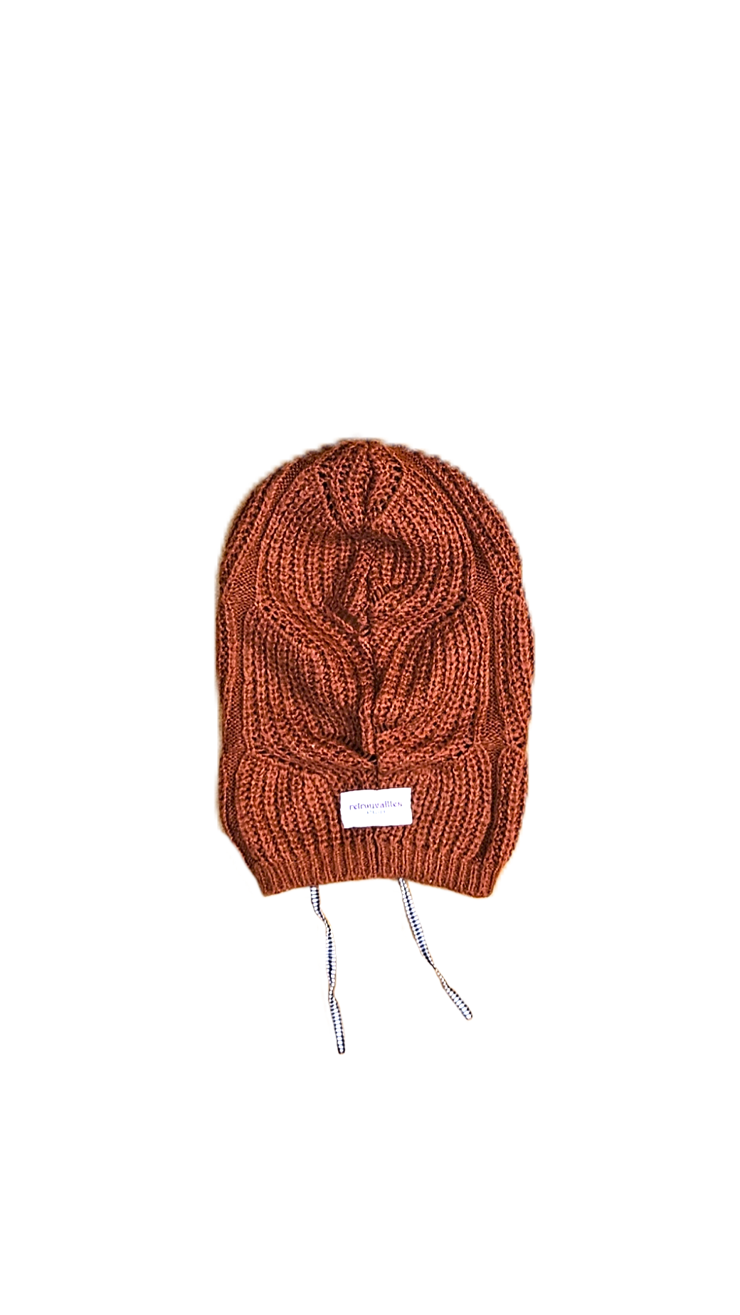 Cagoule terracotta - cordon vichy noir et blanc