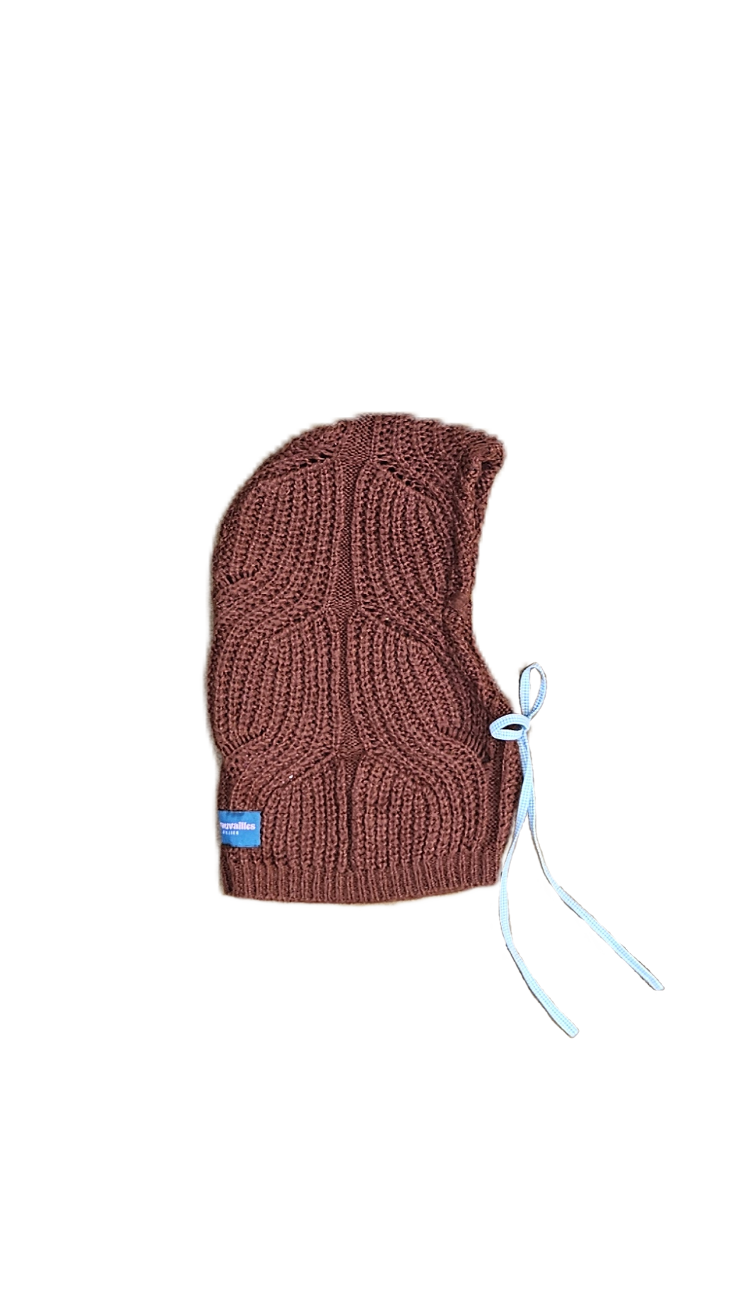 Cagoule terracotta - cordon vichy écru et vert