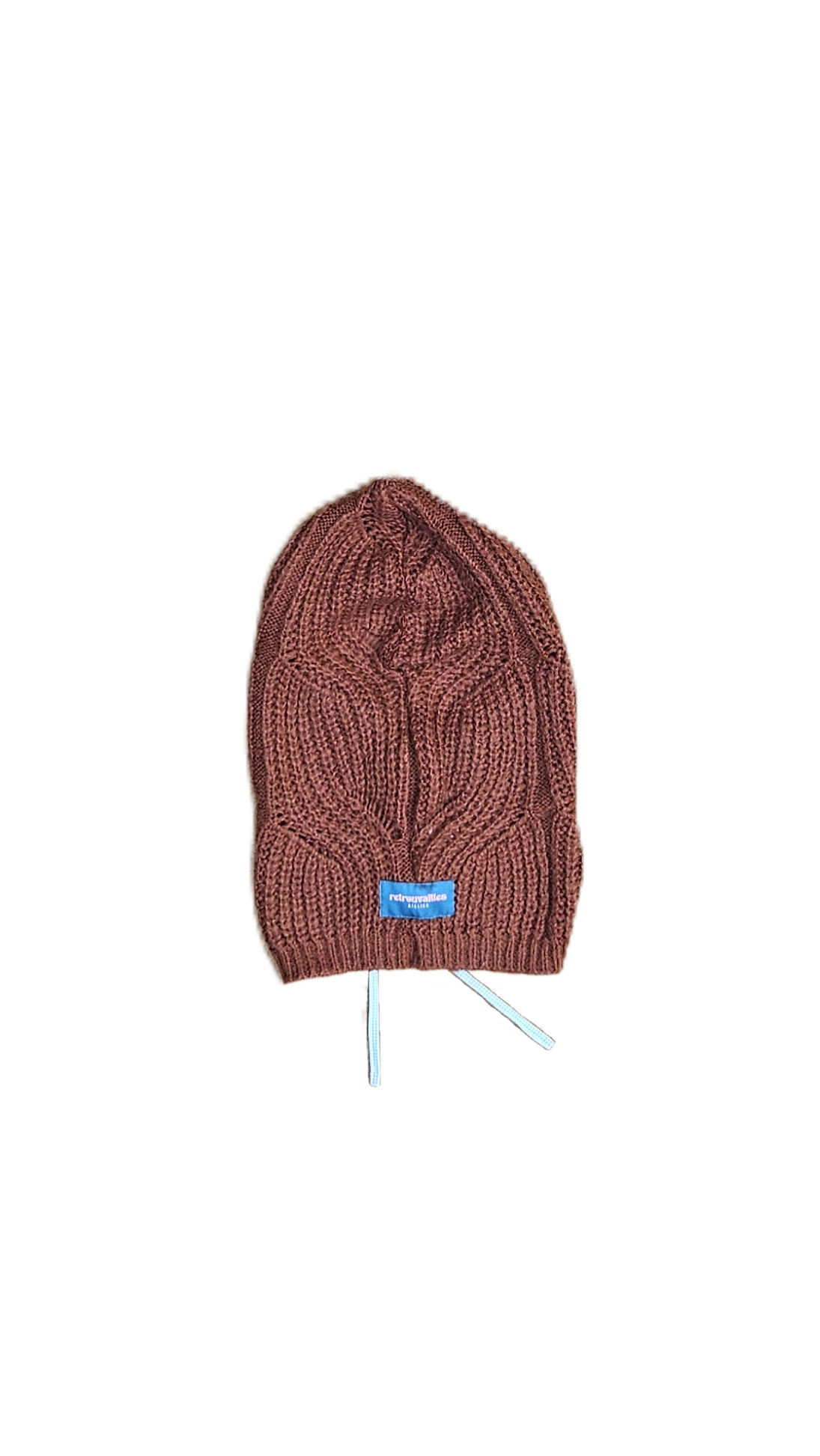 Cagoule terracotta - cordon vichy écru et vert