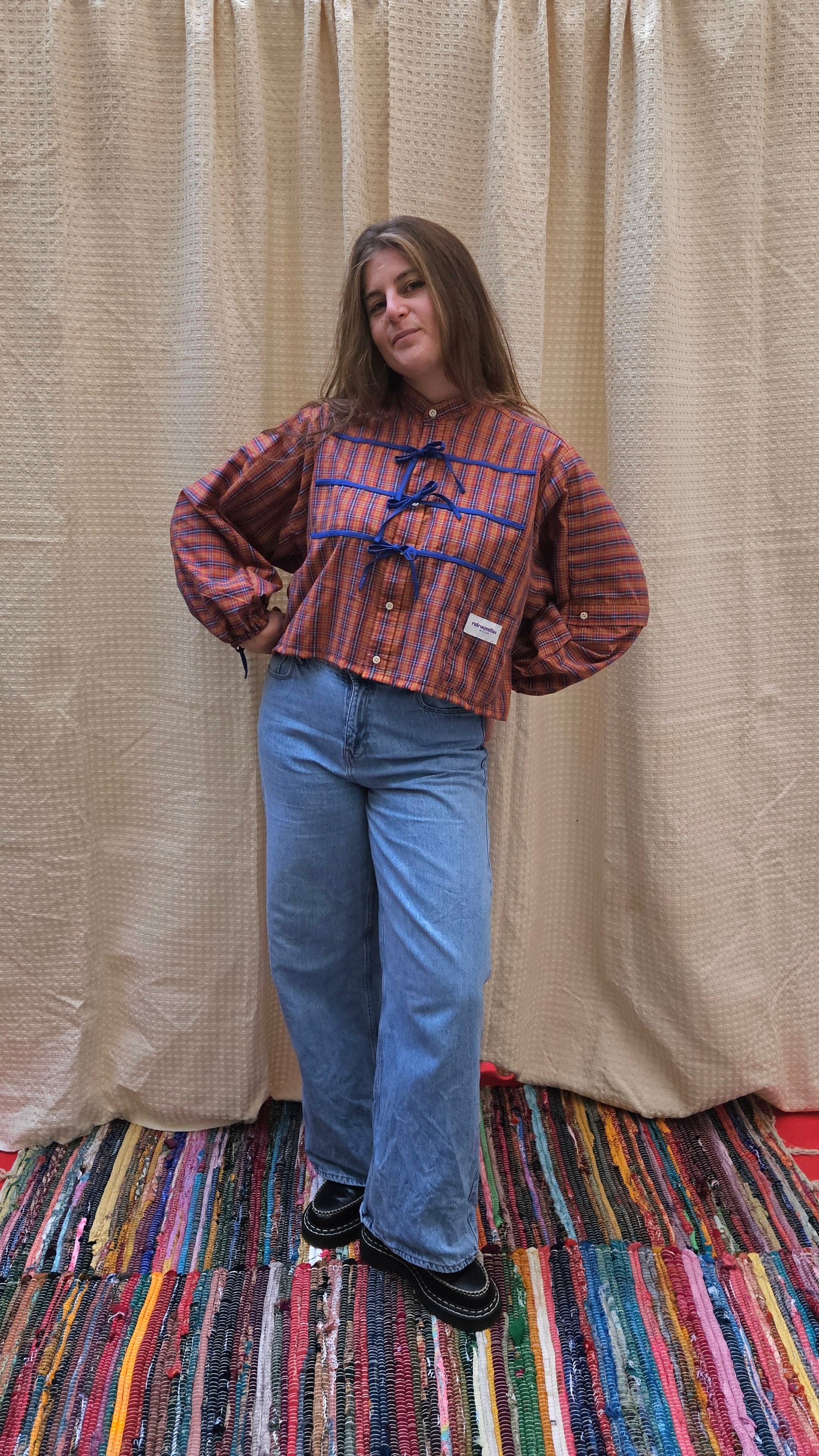 Chemise manches larges et noeuds