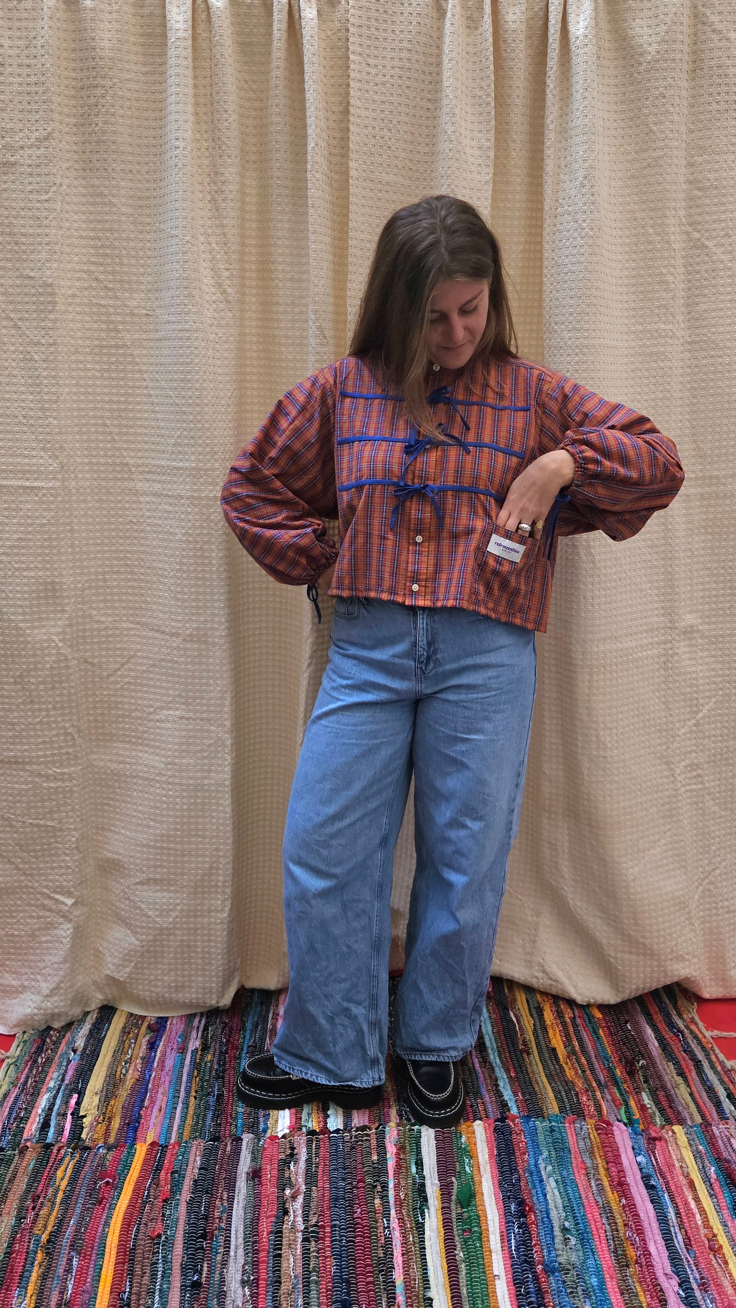 Chemise manches larges et noeuds