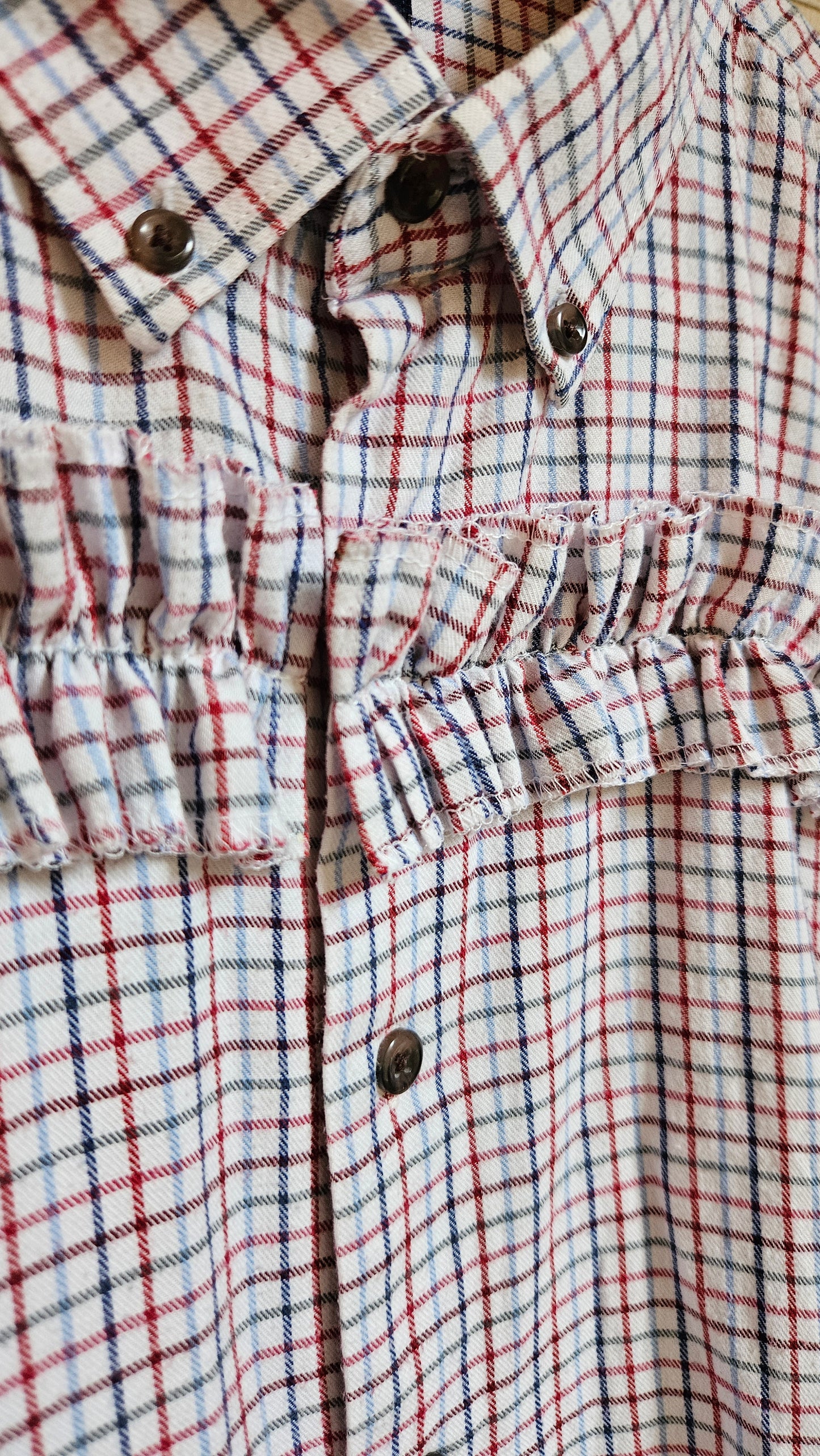 Chemise fronces froufrous