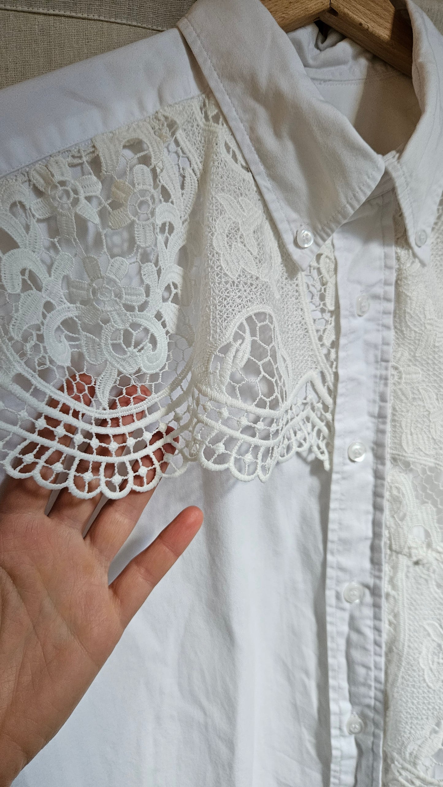 Chemise blanche dentelle