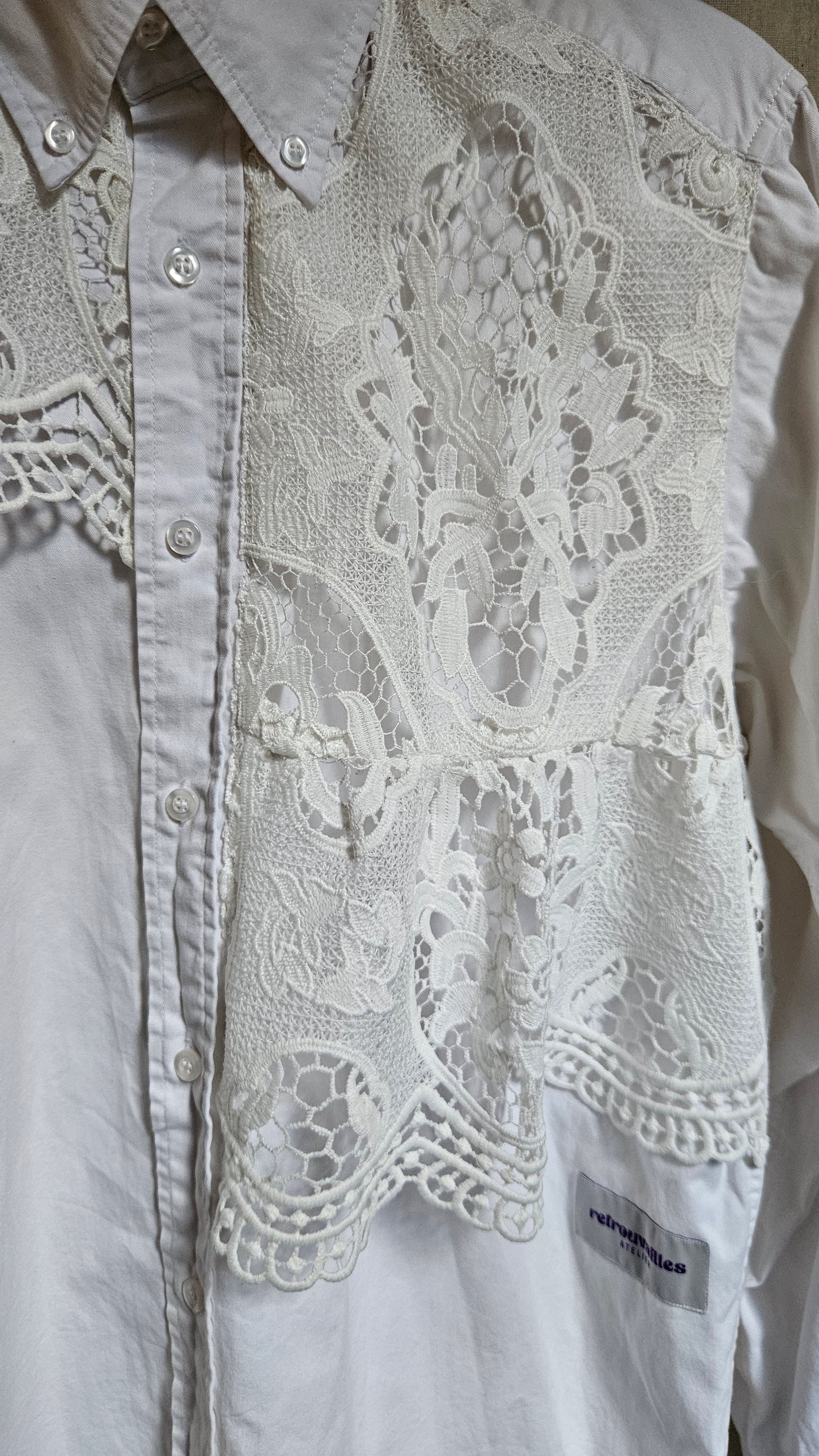 Chemise blanche dentelle