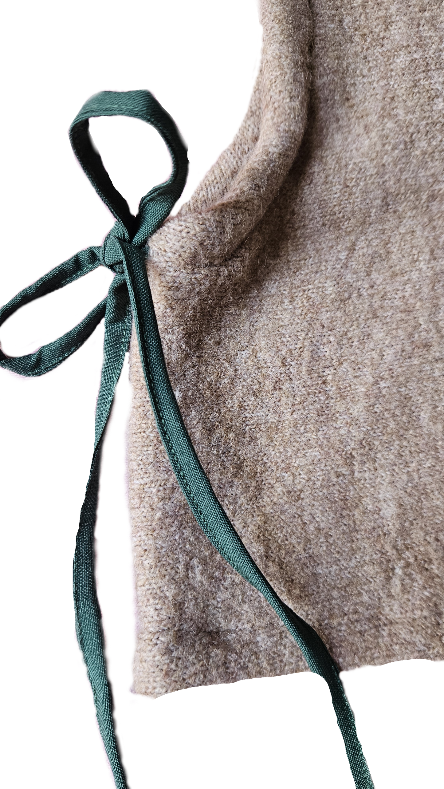 Cagoule beige - cordon vert