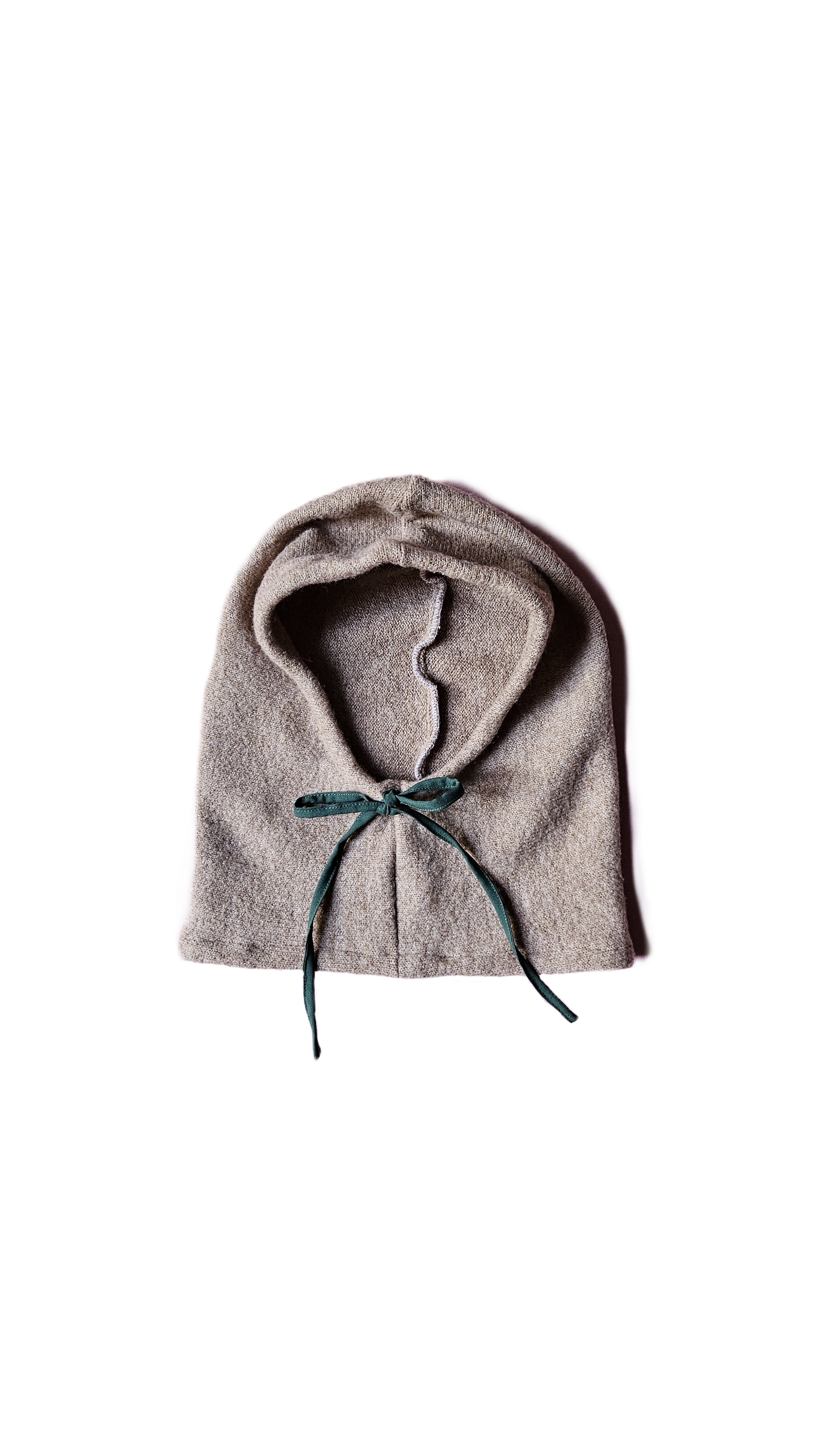 Cagoule beige - cordon vert