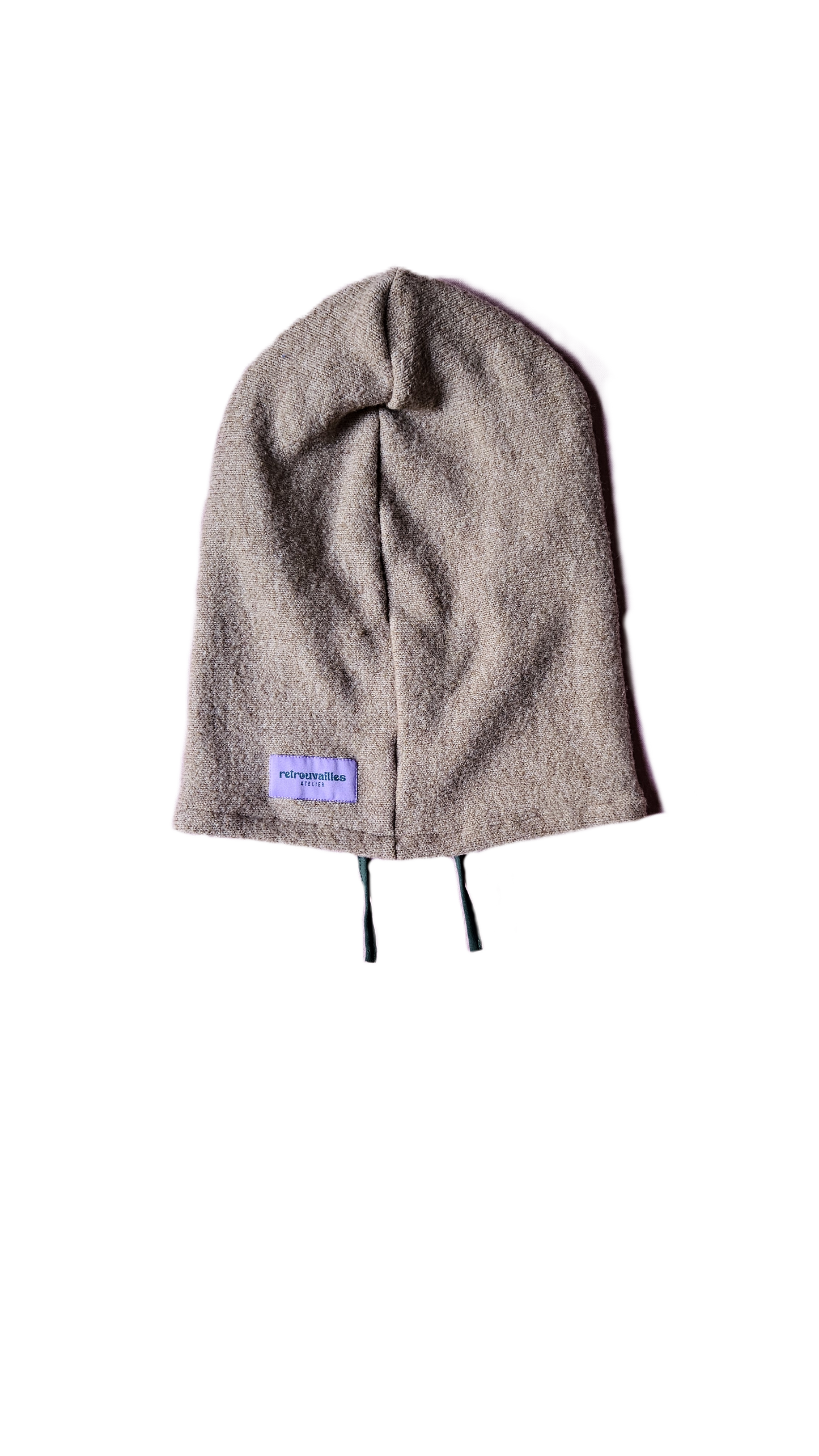 Cagoule beige - cordon vert