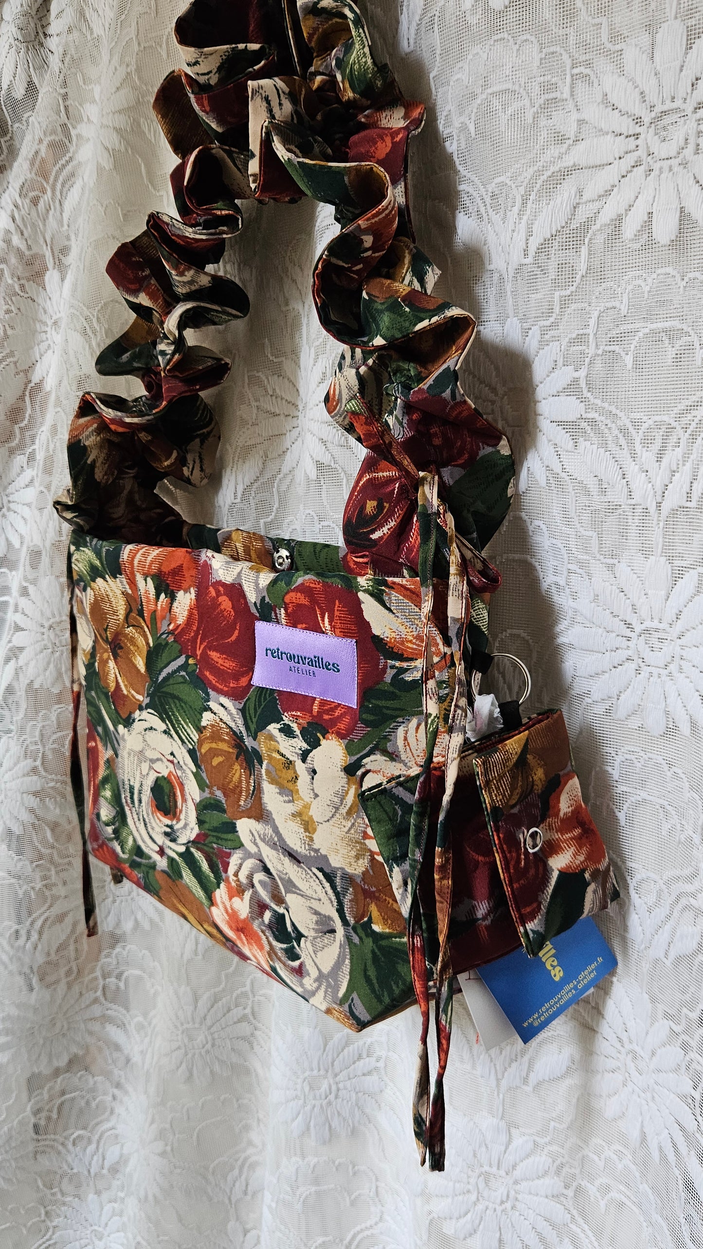 Sac 1 anse réglable imprimé floral