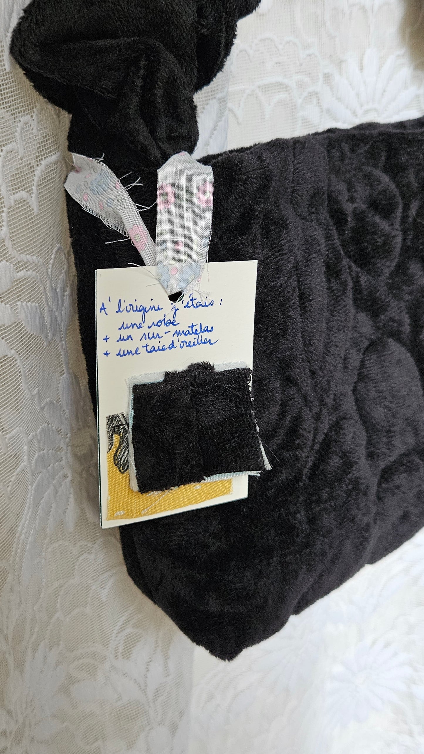 Sac 1 anse fourrure matelassée fleurs