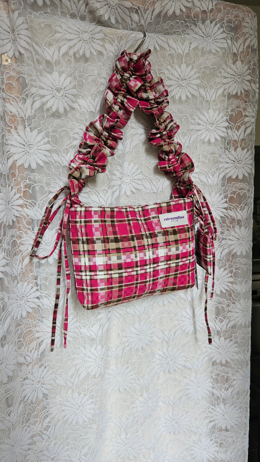 Sac 1 anse réglable tartan laine