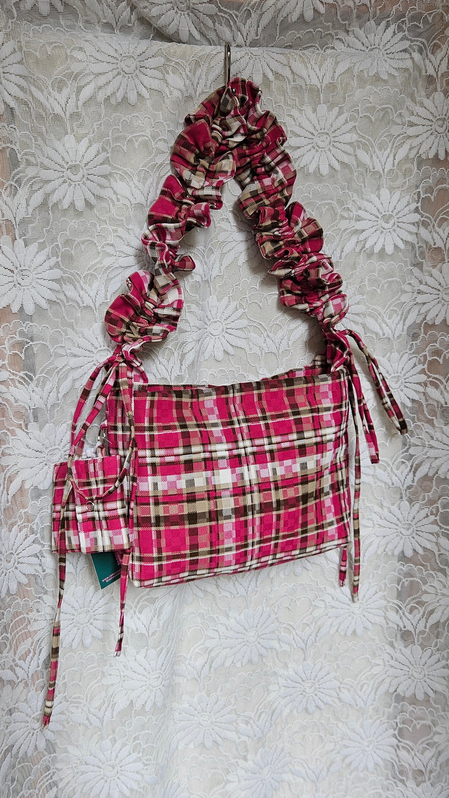 Sac 1 anse réglable tartan laine
