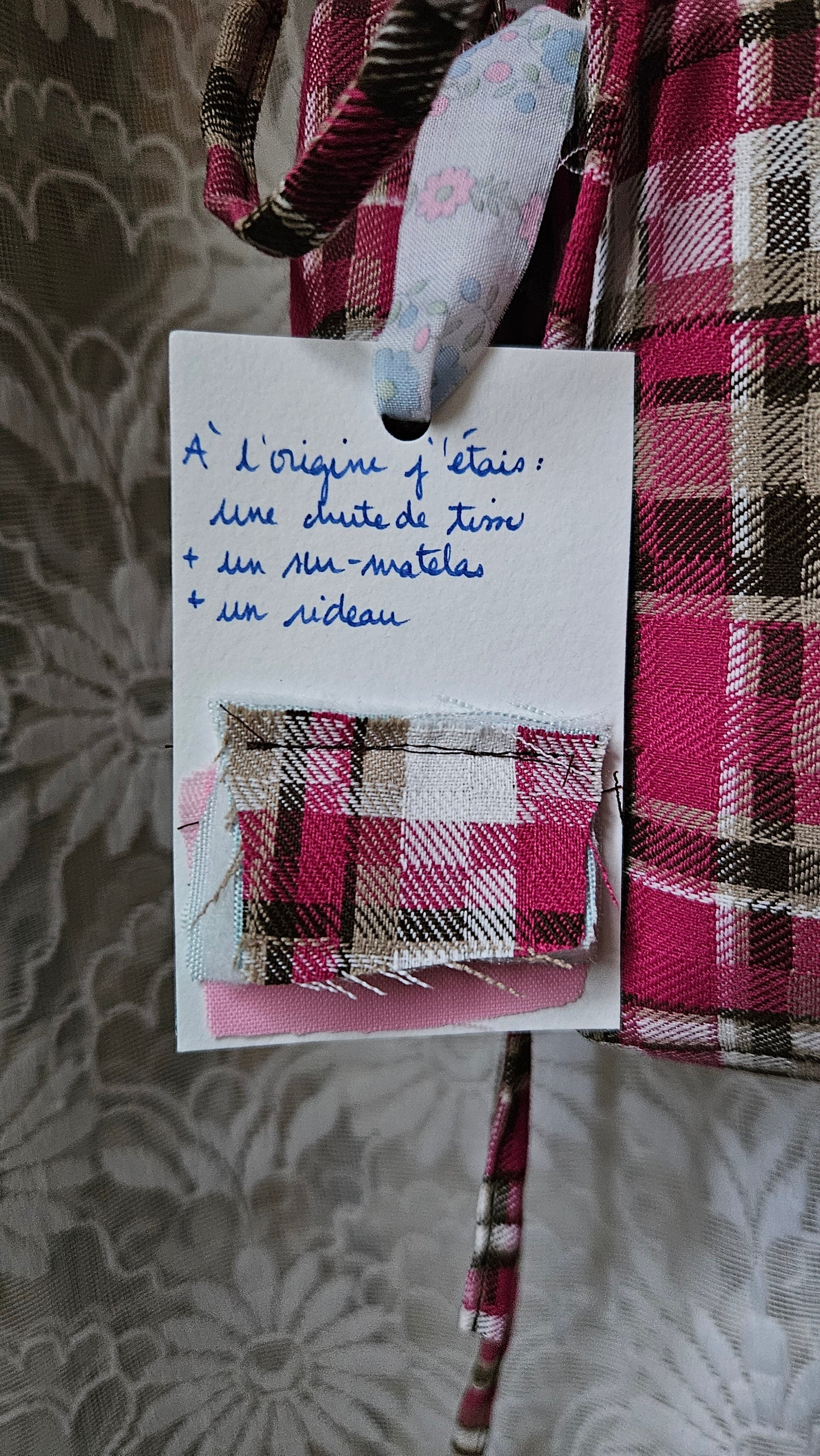 Sac 1 anse réglable tartan laine