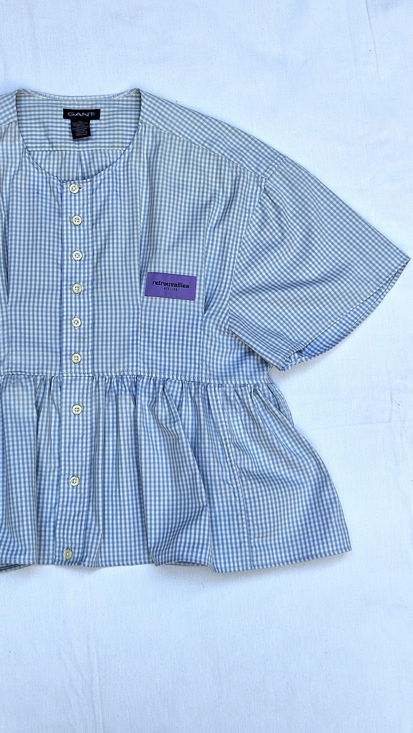 Blouse vichy dos mi-nu