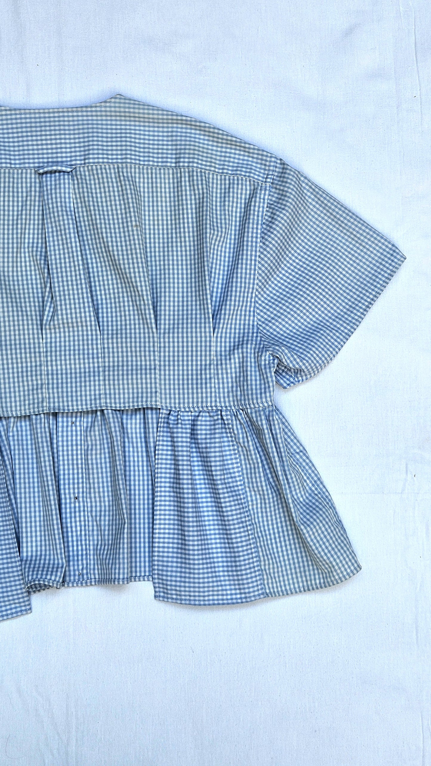 Blouse vichy dos mi-nu