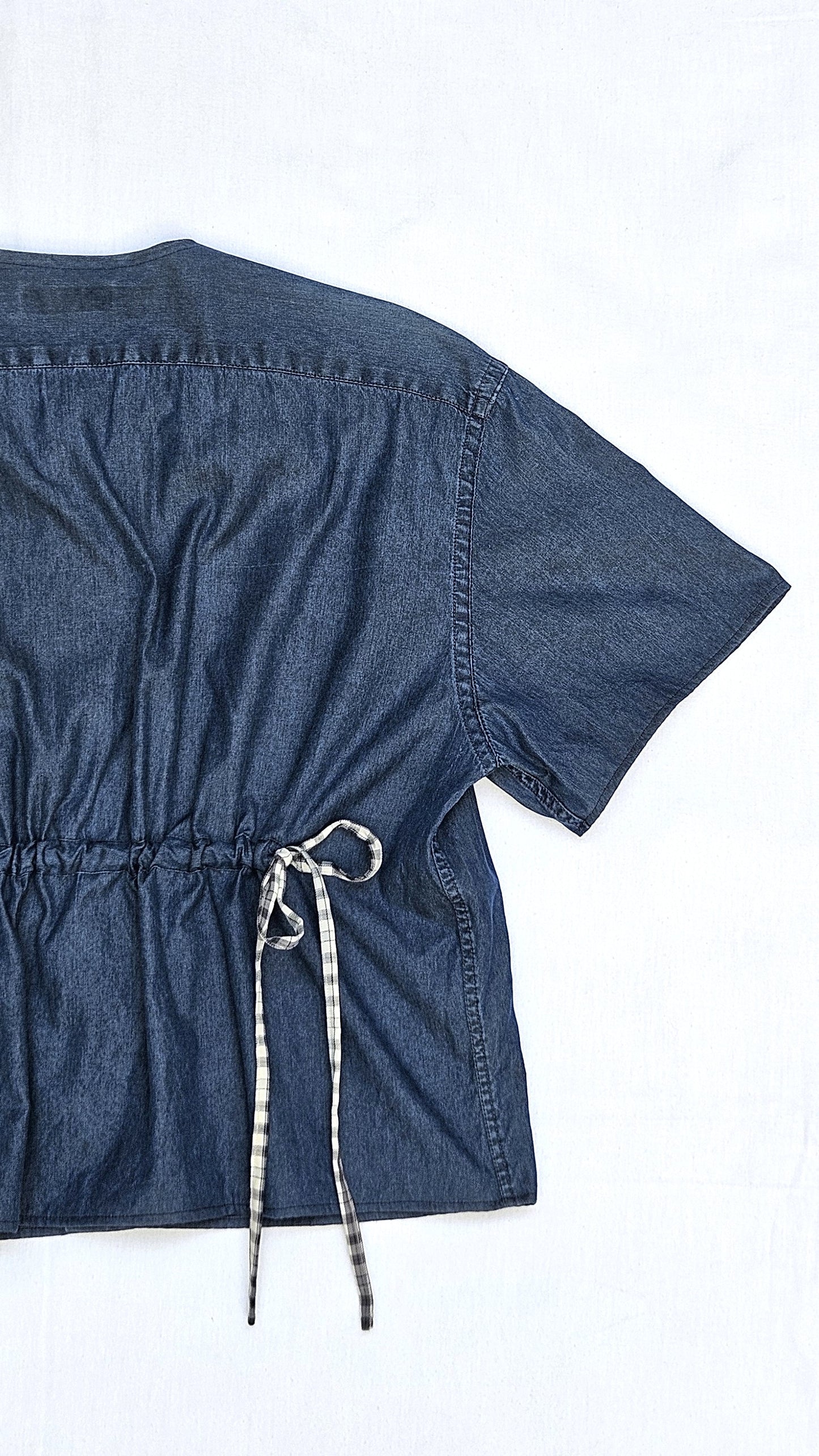 Blouse denim à nouer