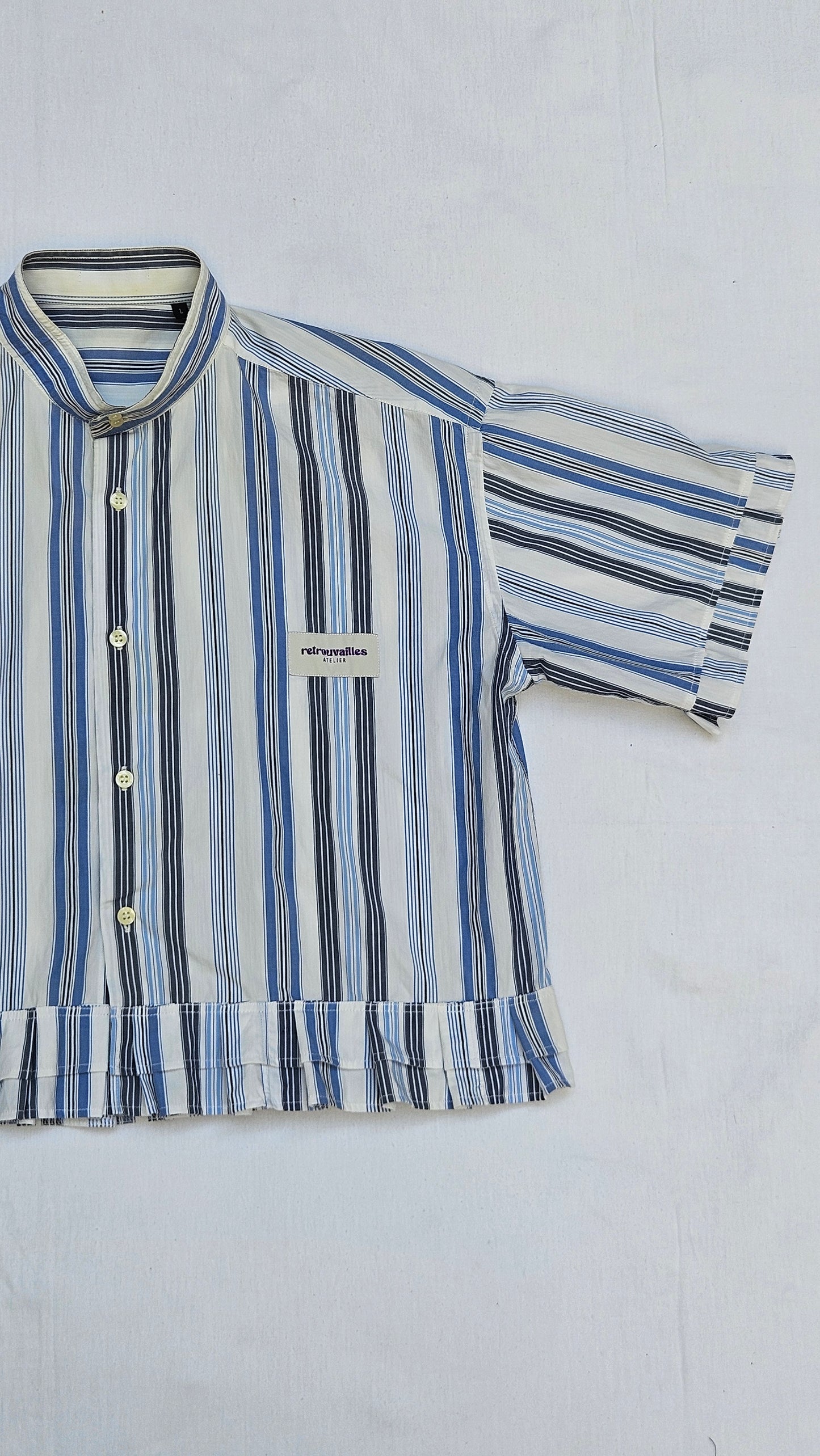 Blouse rayée plissée