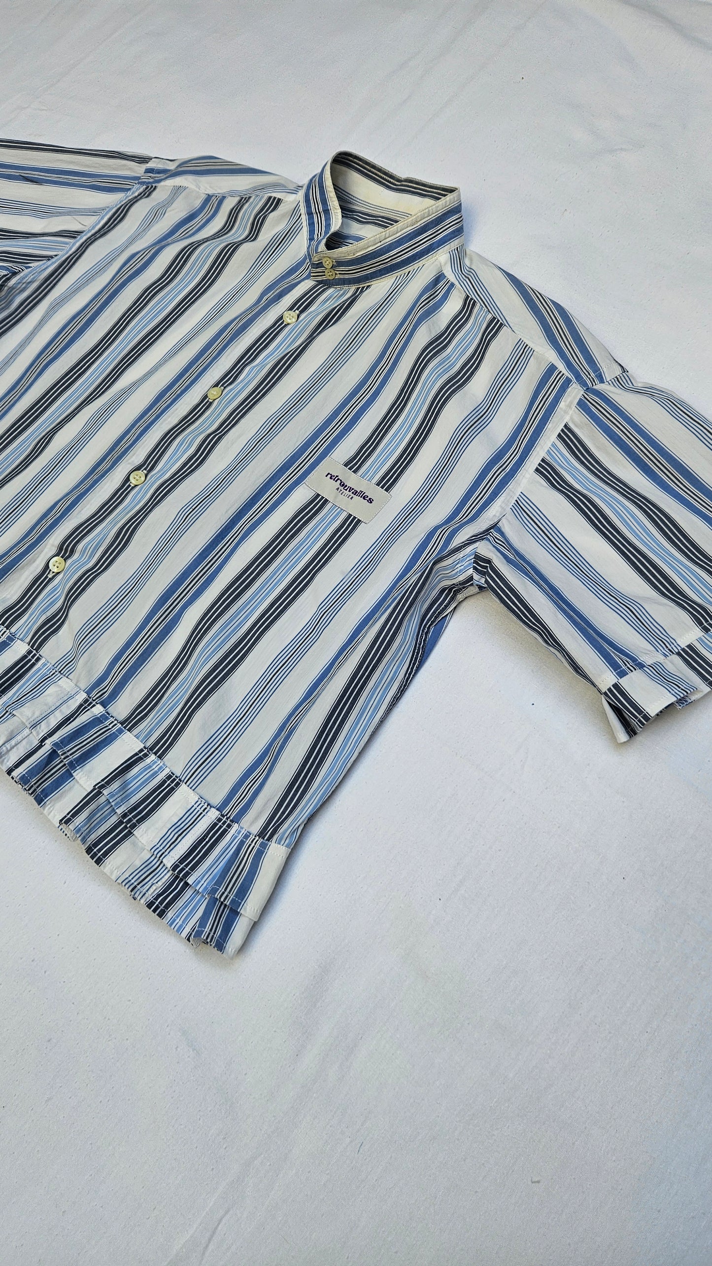 Blouse rayée plissée
