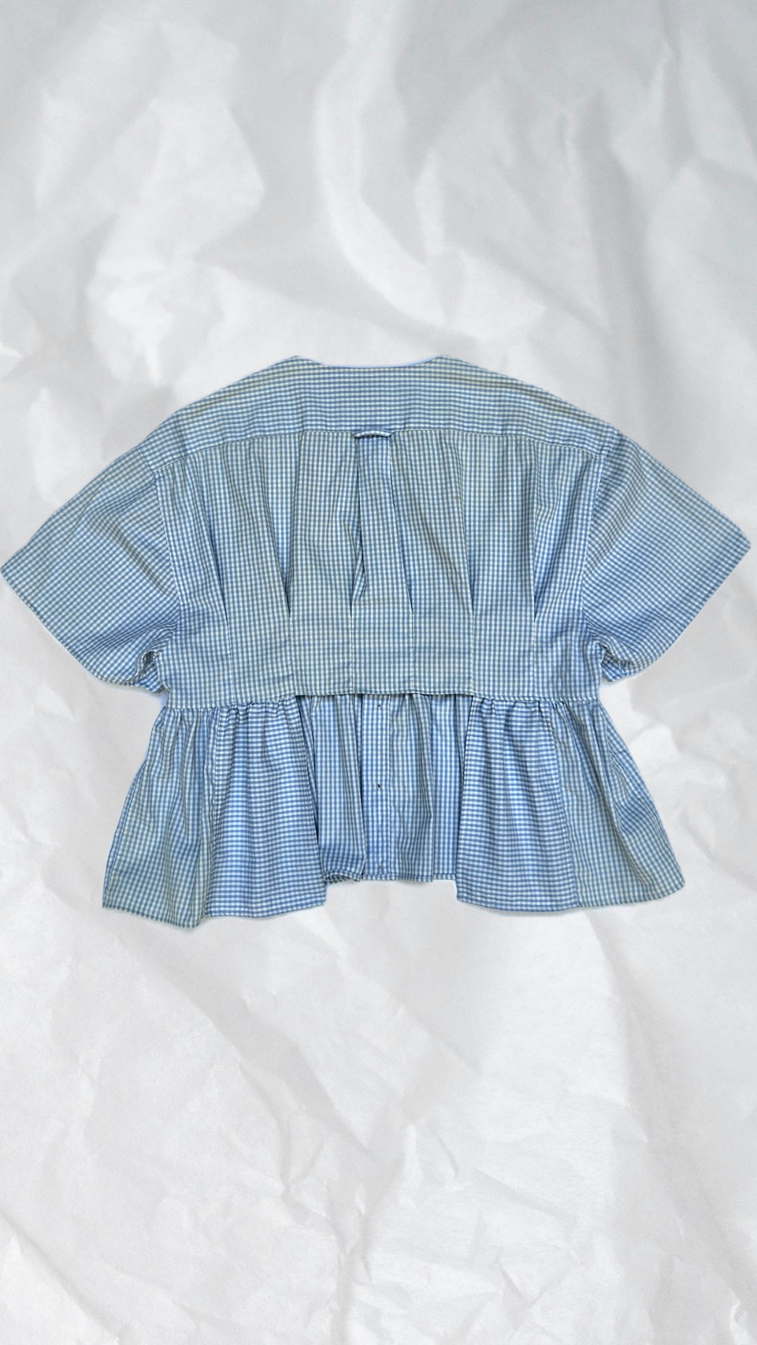 Blouse vichy dos mi-nu