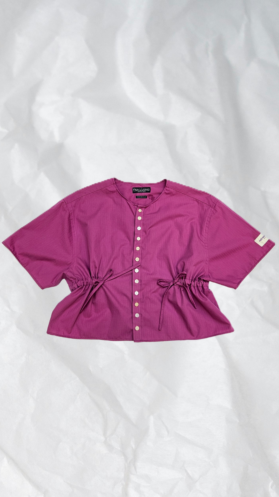 Blouse rose à nouer