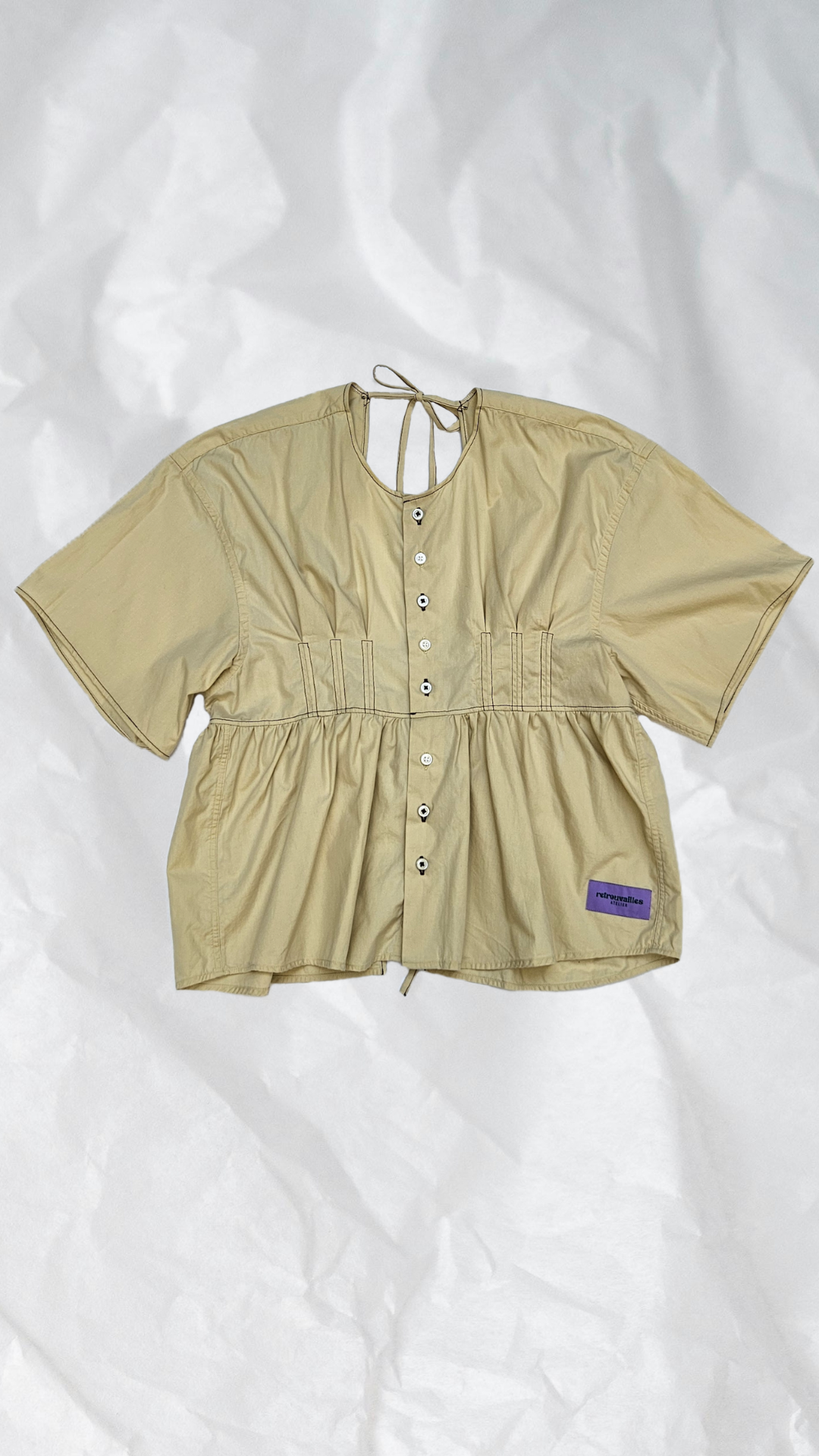 Blouse beige dos nu